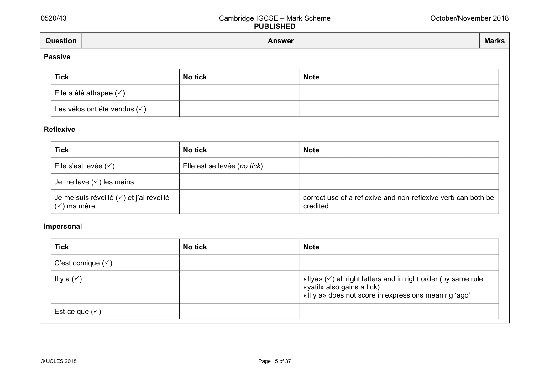 Mark scheme, page 15 of 37