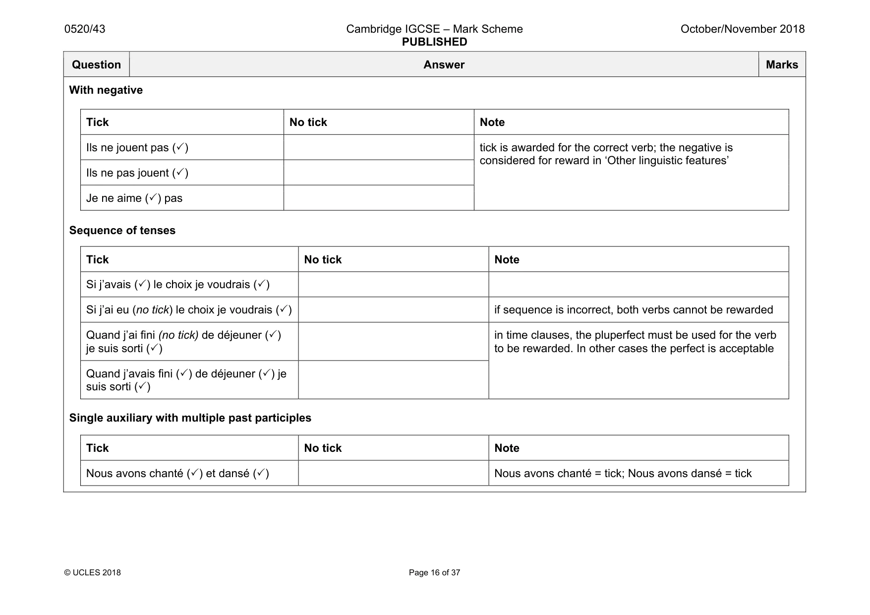 Mark scheme, page 16 of 37
