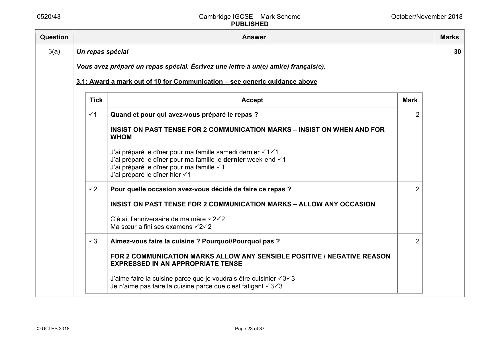 Mark scheme, page 23 of 37