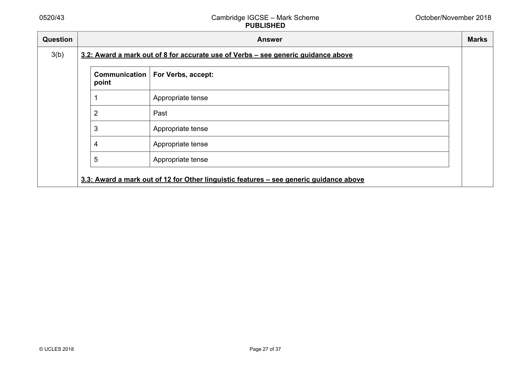 Mark scheme, page 27 of 37