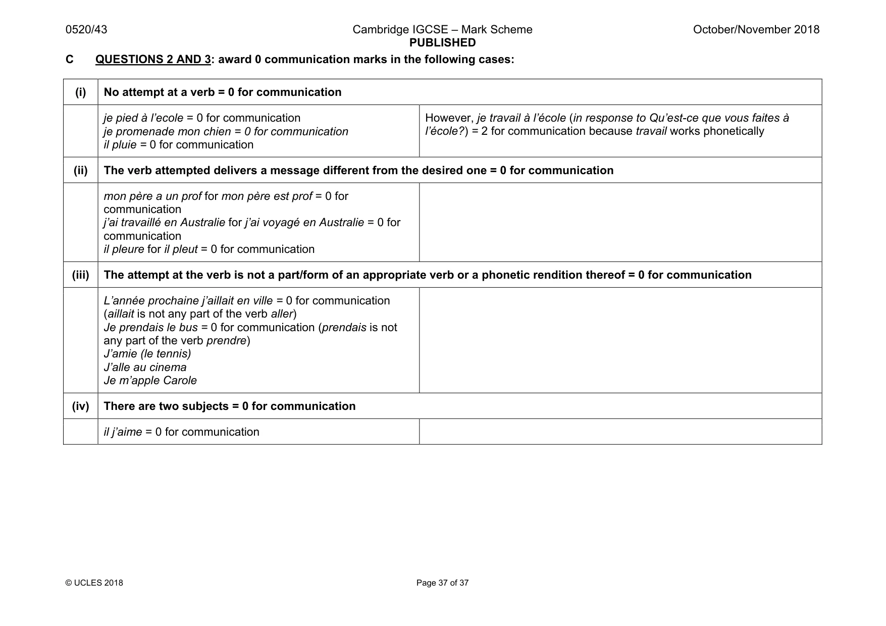 Mark scheme, page 37 of 37