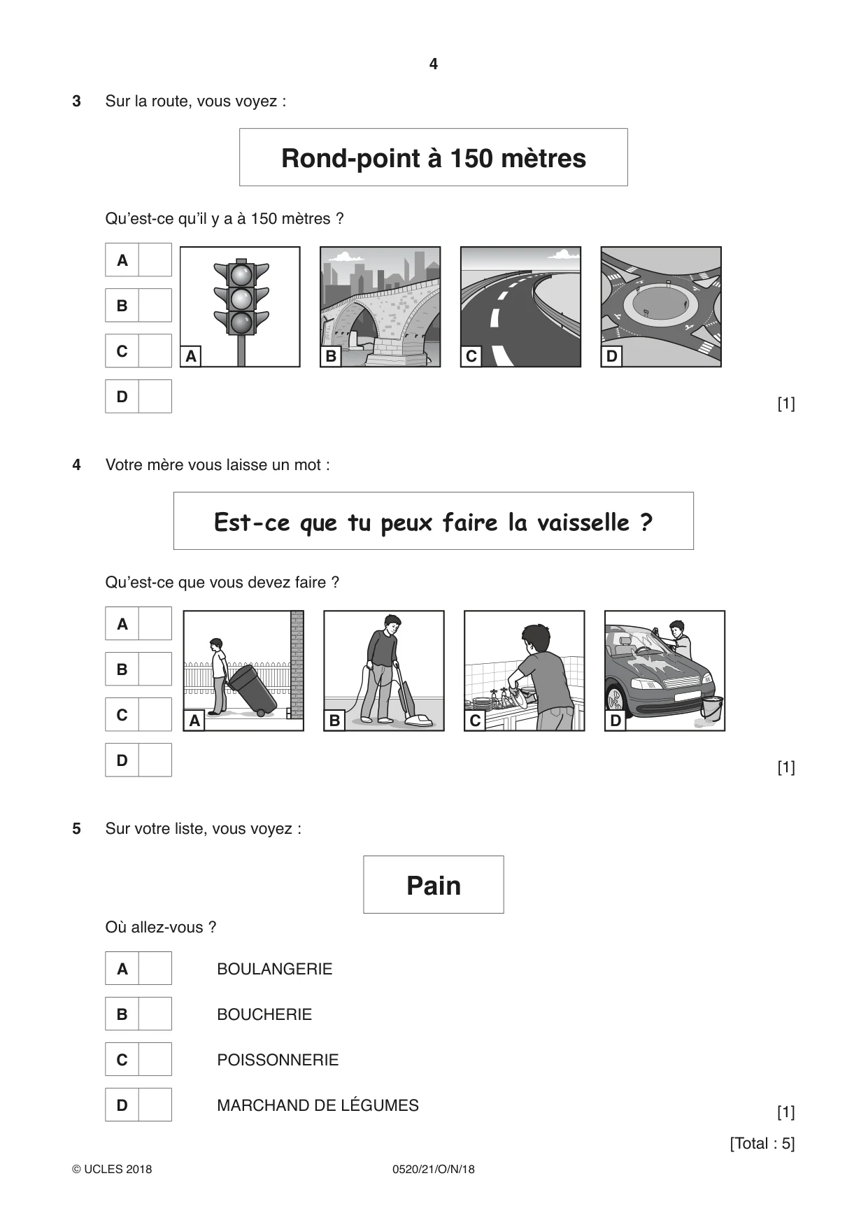 Cambridge IGCSE French - Foreign Language 0520 2018 Oct/Nov Paper 2 · Variant 1 question paper, page 4 of 16