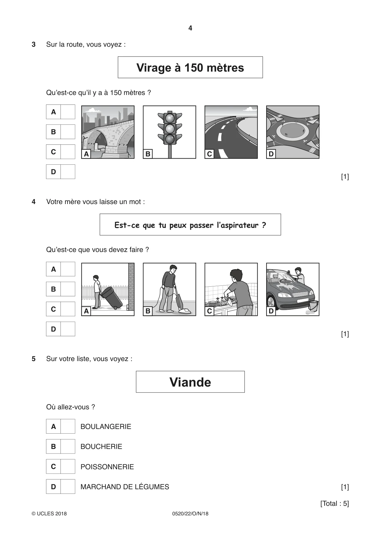Cambridge IGCSE French - Foreign Language 0520 2018 Oct/Nov Paper 2 · Variant 2 question paper, page 4 of 16