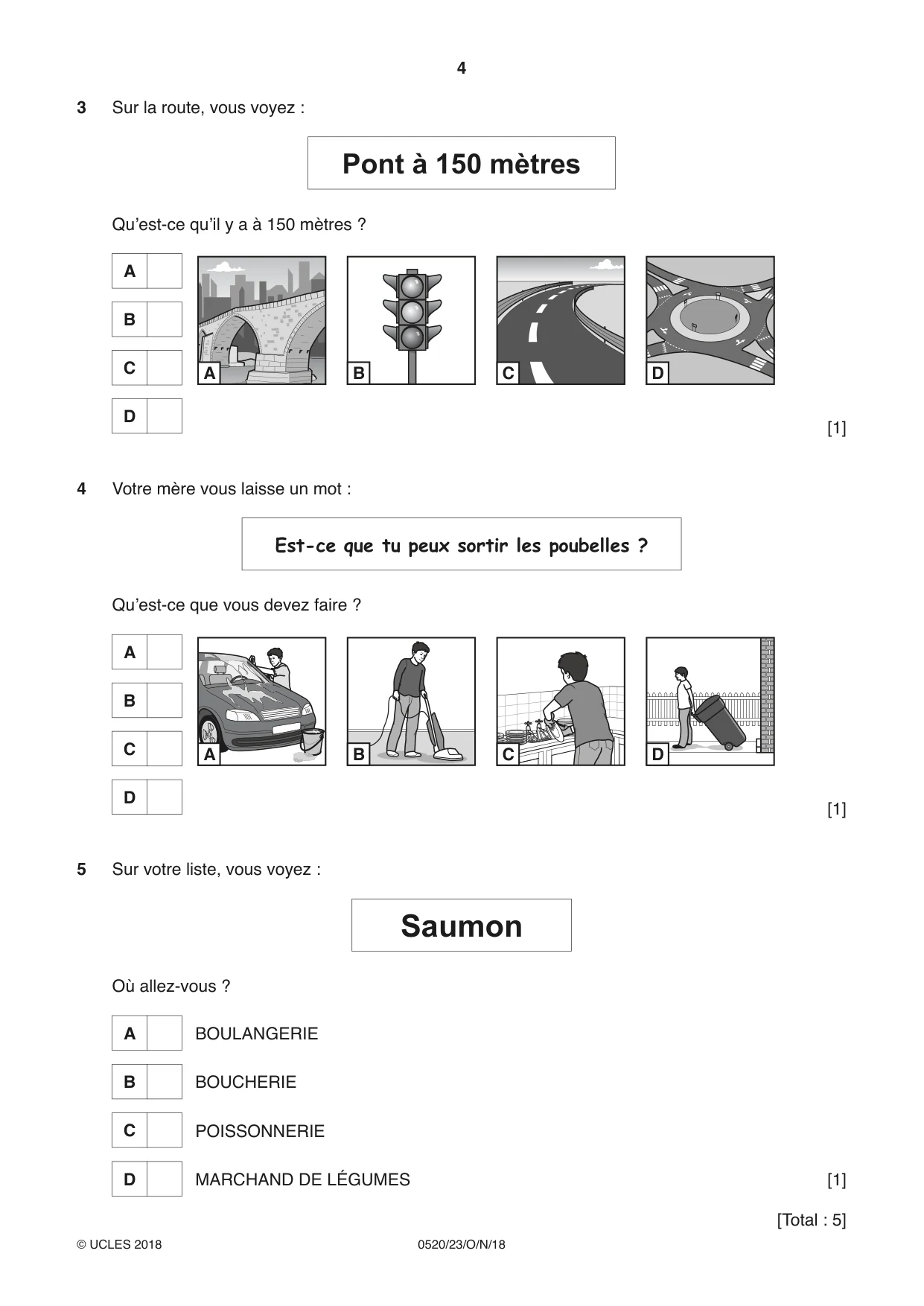 Cambridge IGCSE French - Foreign Language 0520 2018 Oct/Nov Paper 2 · Variant 3 question paper, page 4 of 16
