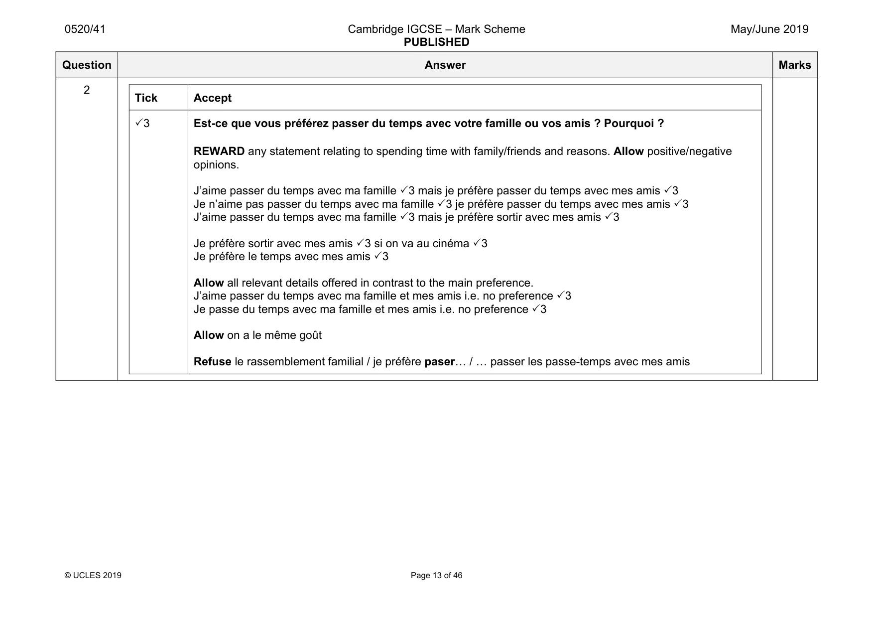 Mark scheme, page 13 of 46
