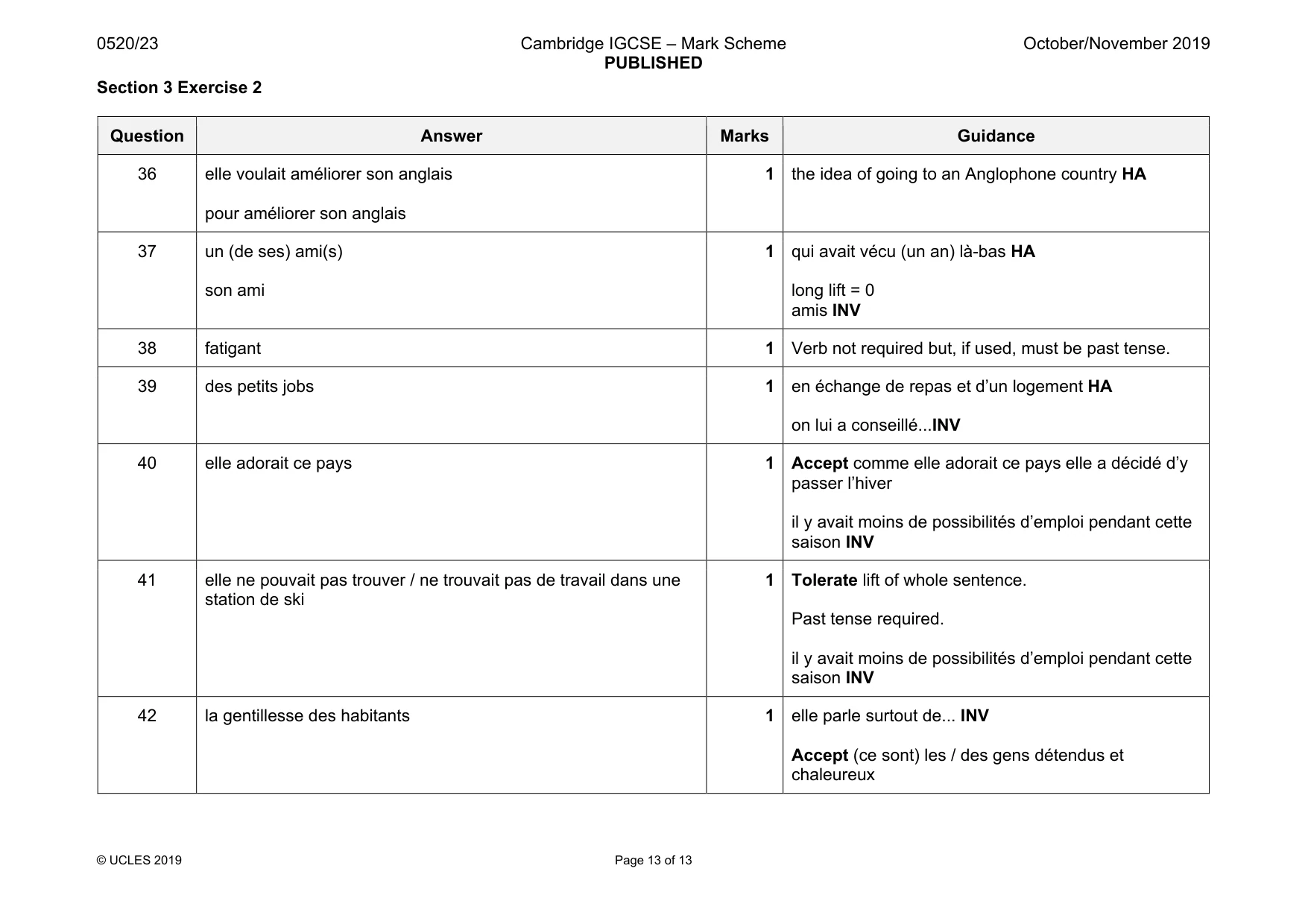 Mark scheme, page 13 of 13