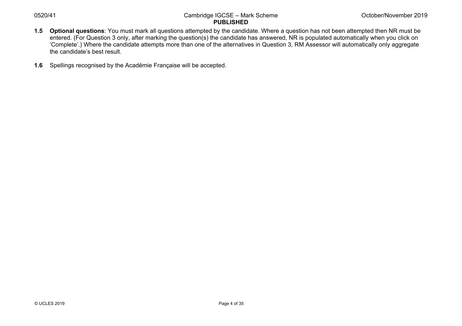 Mark scheme, page 4 of 35