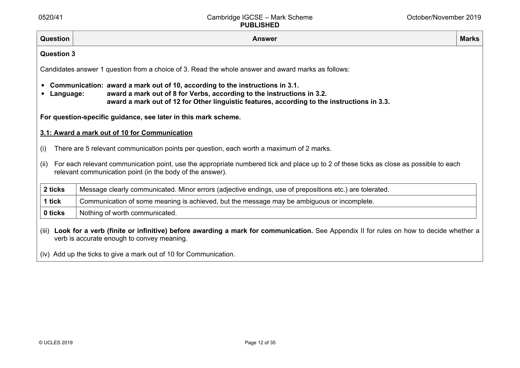 Mark scheme, page 12 of 35