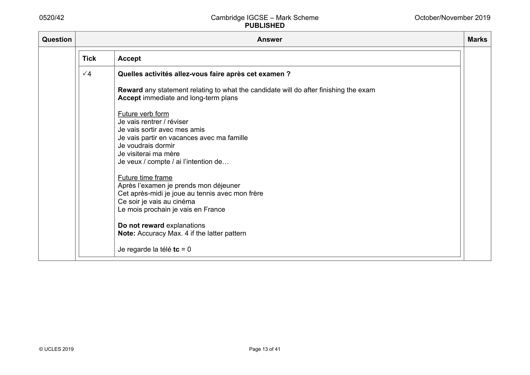 Mark scheme, page 13 of 41