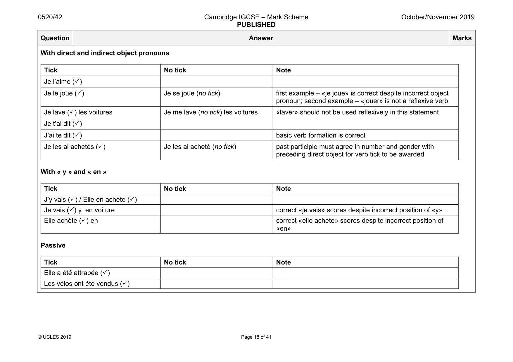 Mark scheme, page 18 of 41