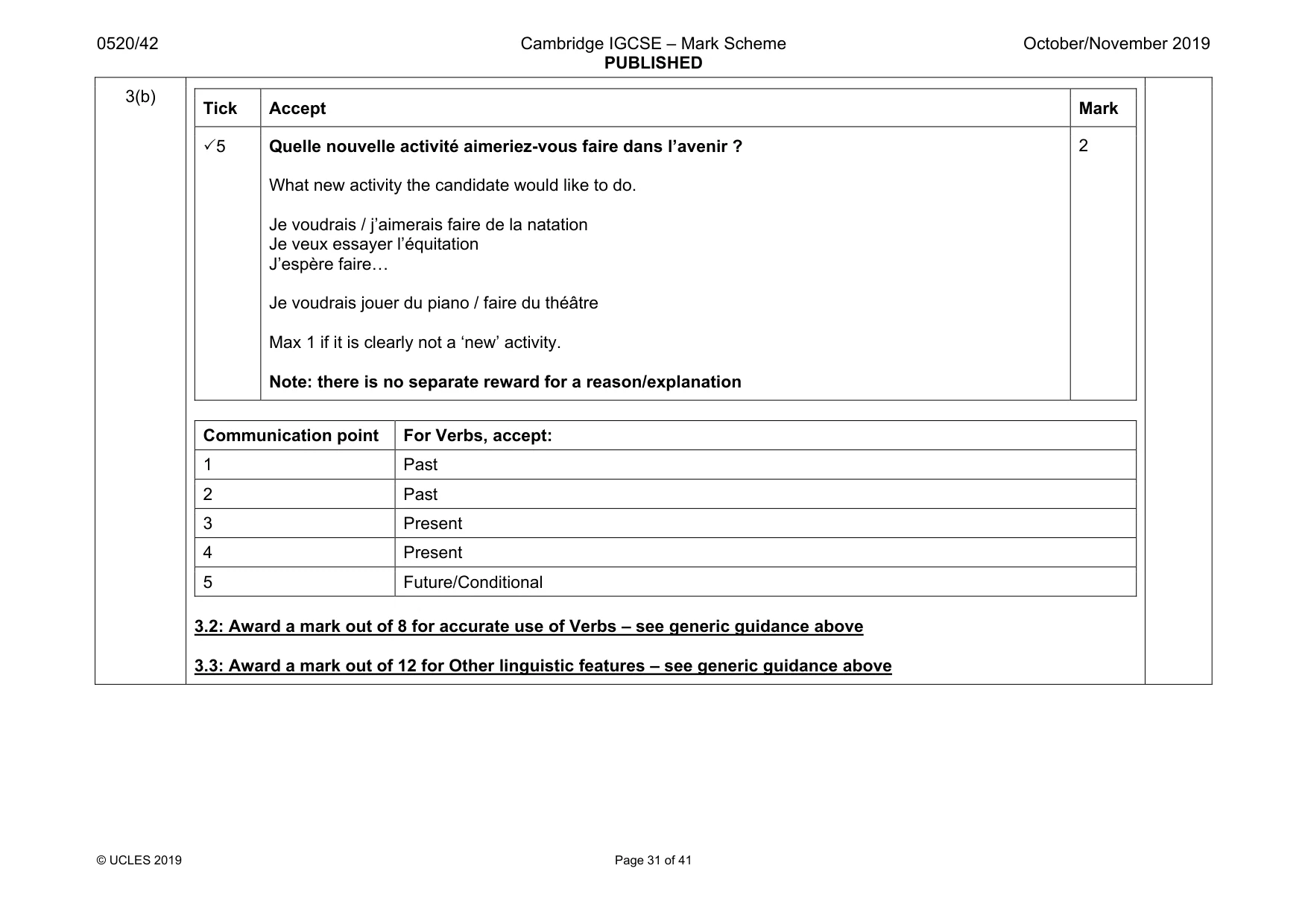Mark scheme, page 31 of 41