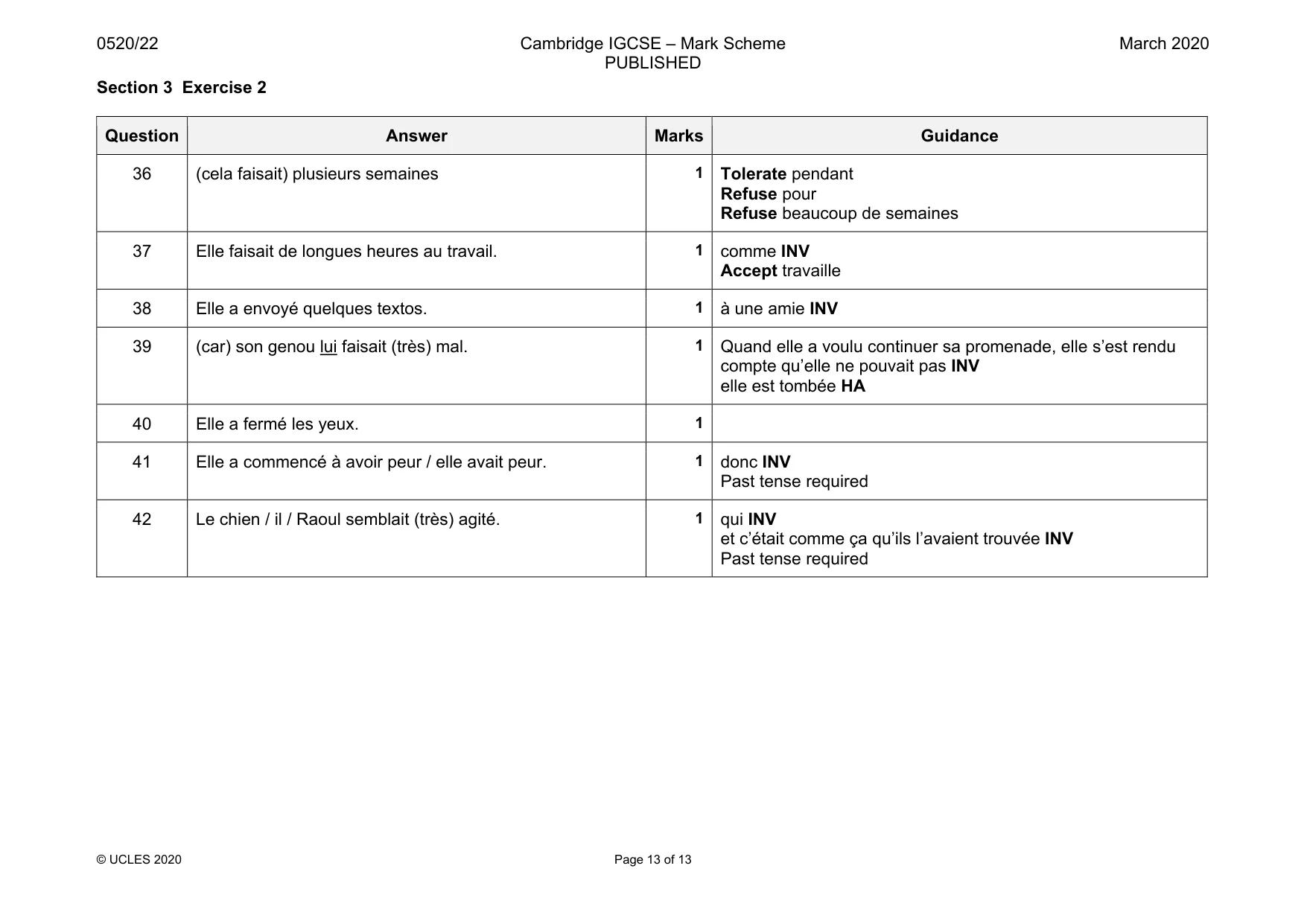 Mark scheme, page 13 of 13
