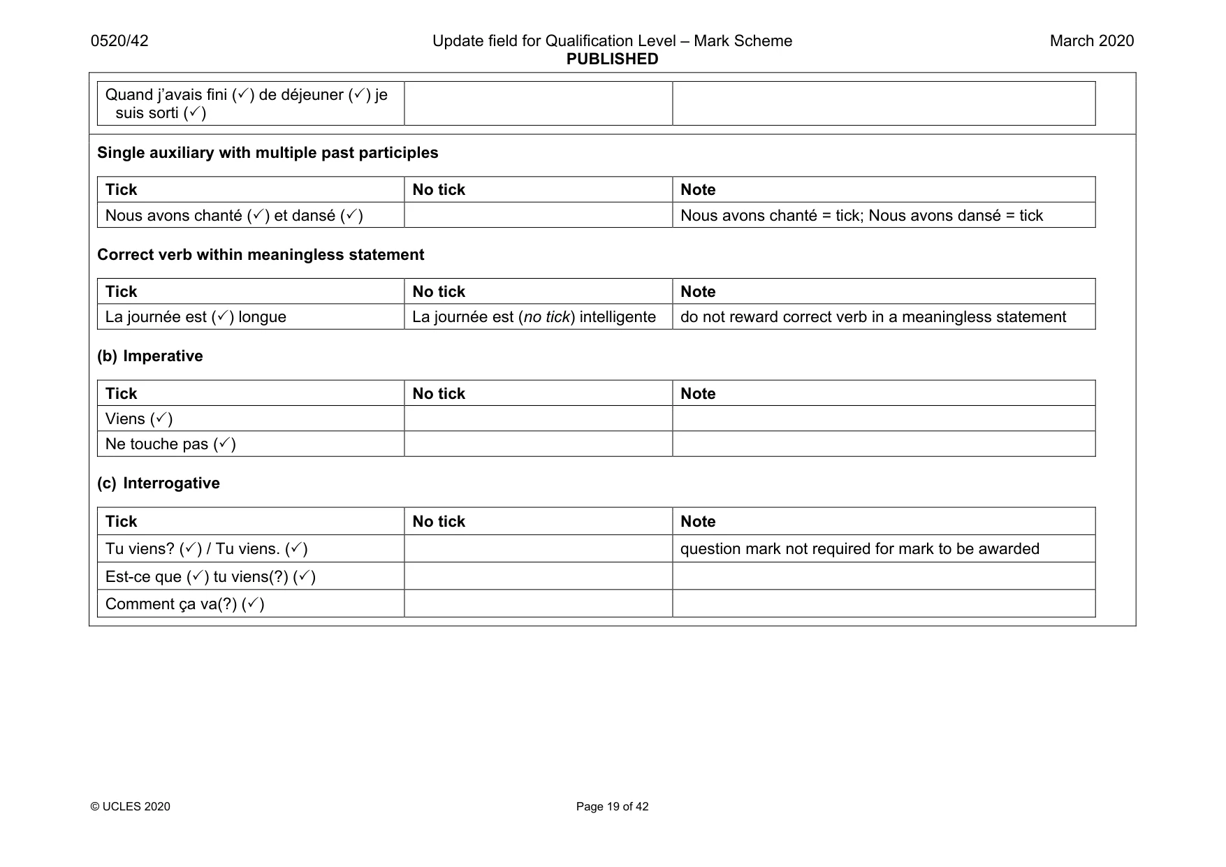 Mark scheme, page 19 of 42