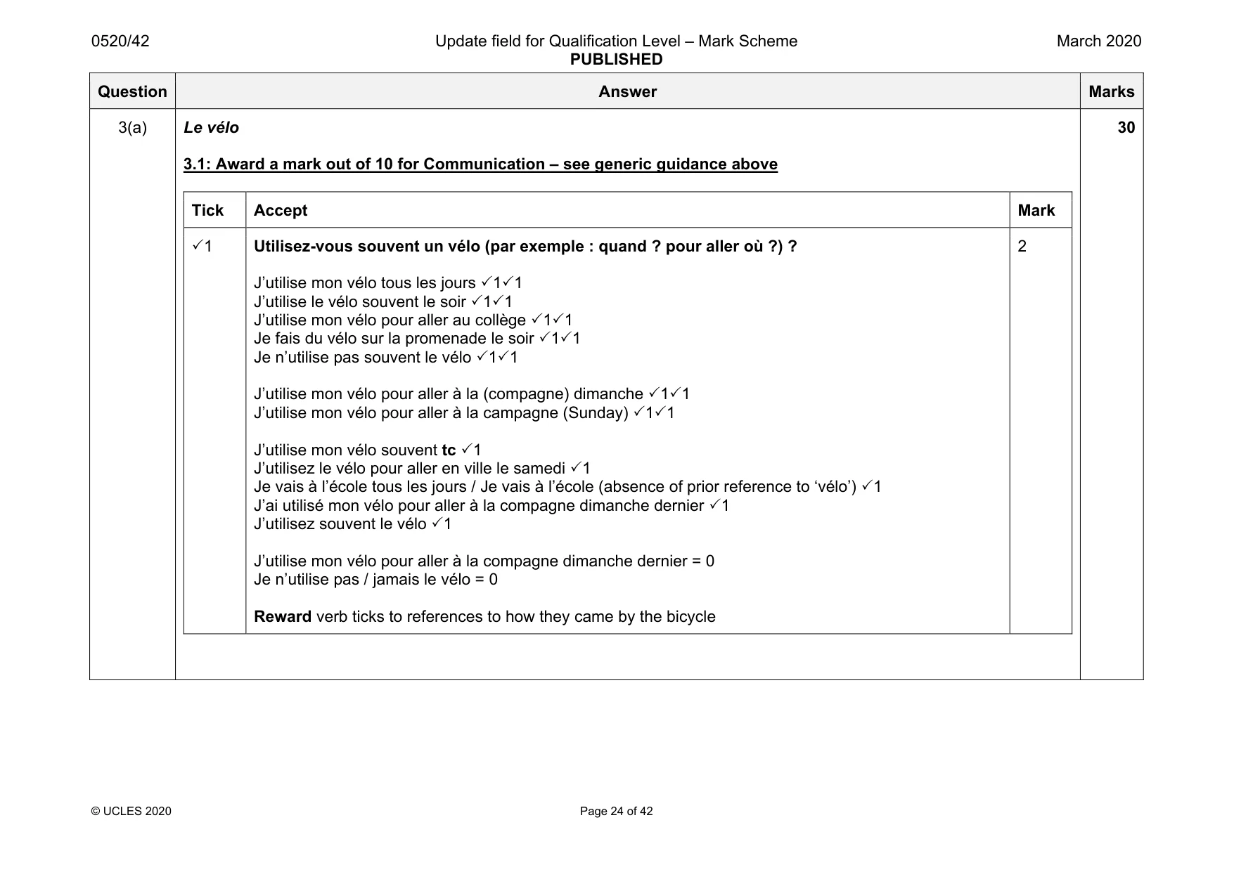 Mark scheme, page 24 of 42