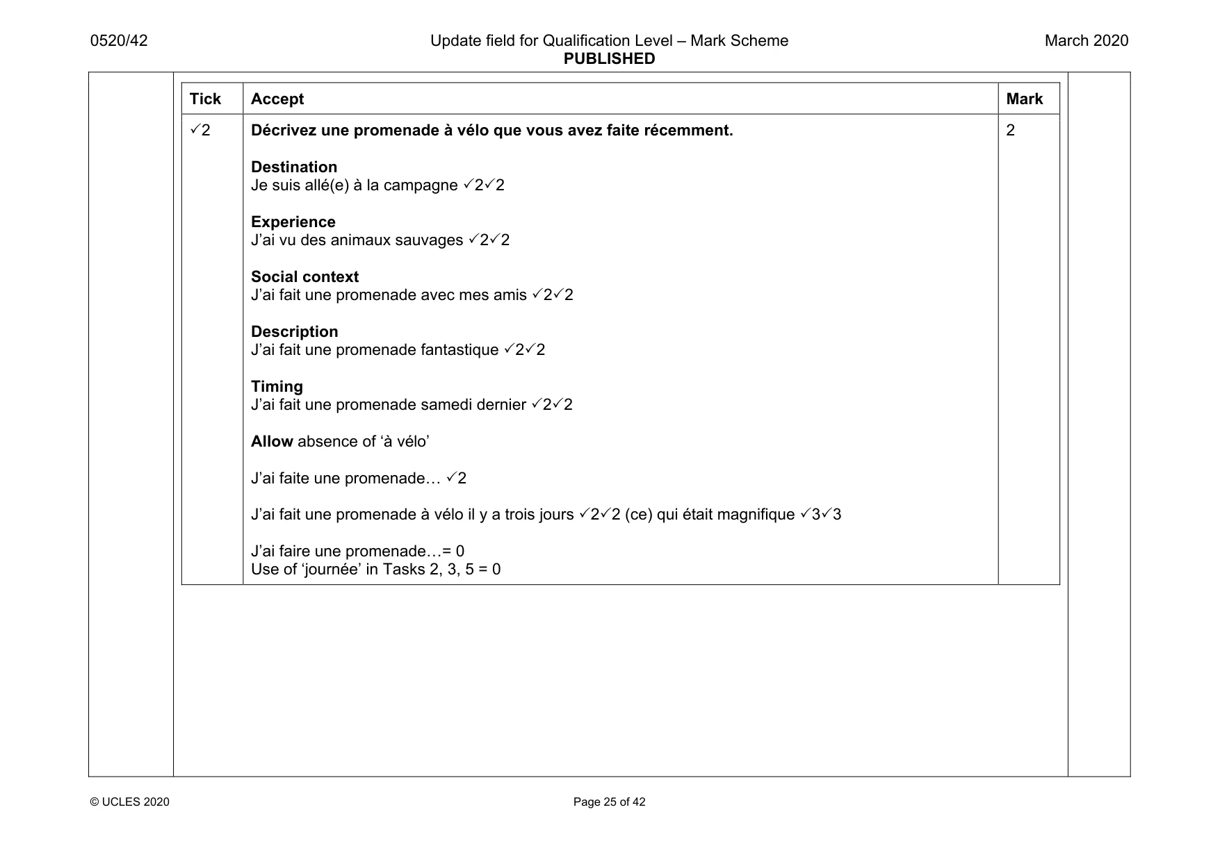 Mark scheme, page 25 of 42