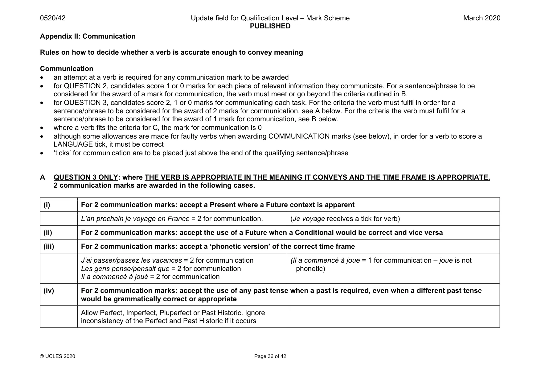 Mark scheme, page 36 of 42