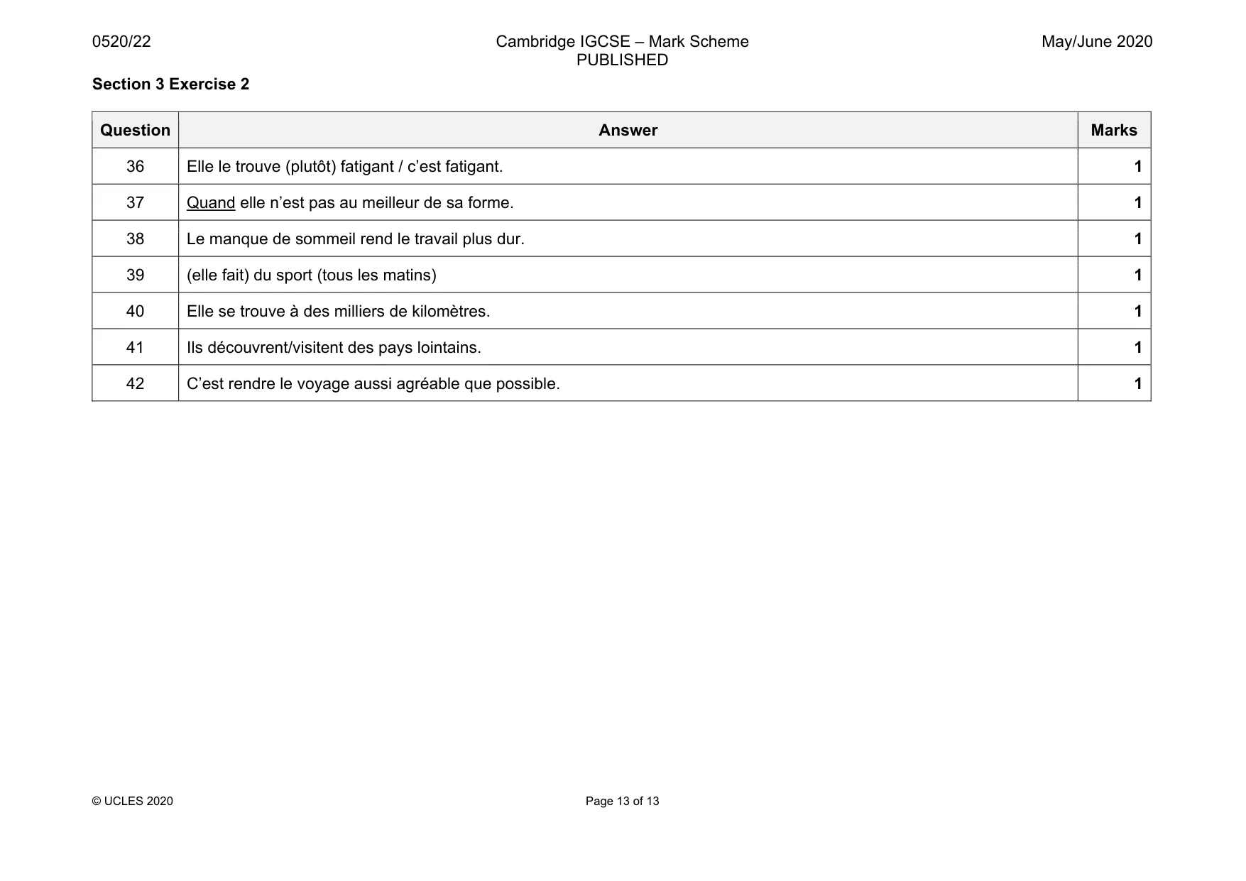 Mark scheme, page 13 of 13