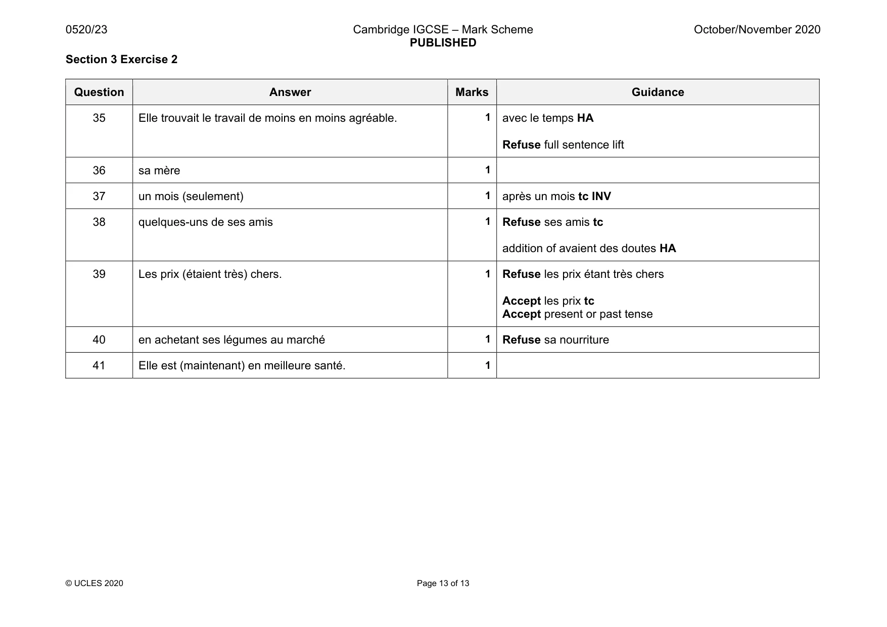 Mark scheme, page 13 of 13