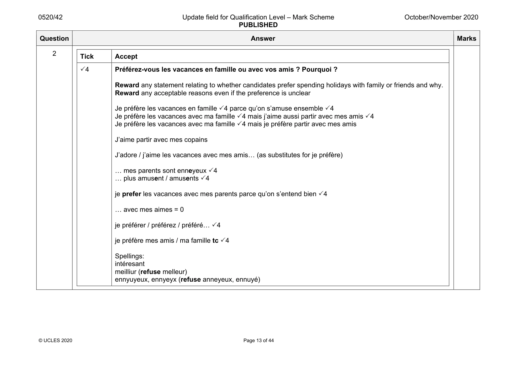Mark scheme, page 13 of 44
