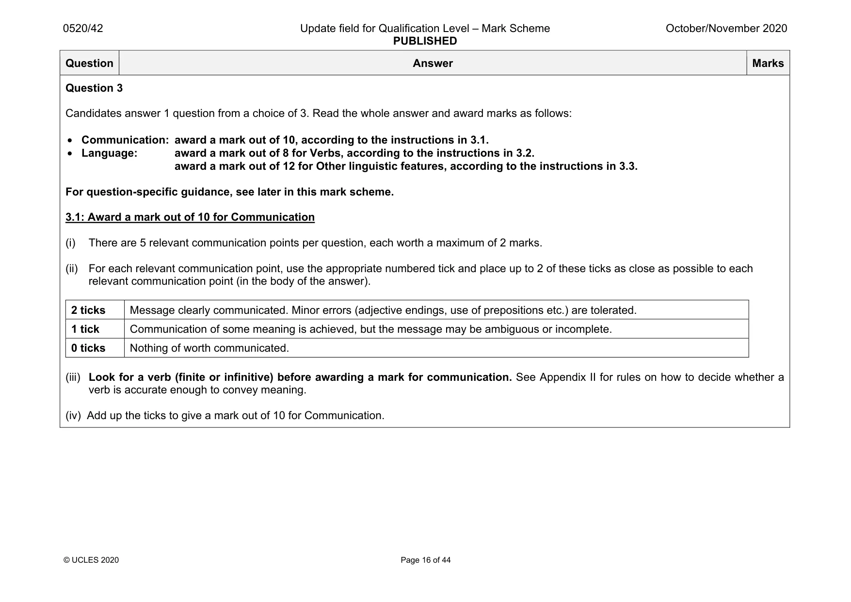 Mark scheme, page 16 of 44