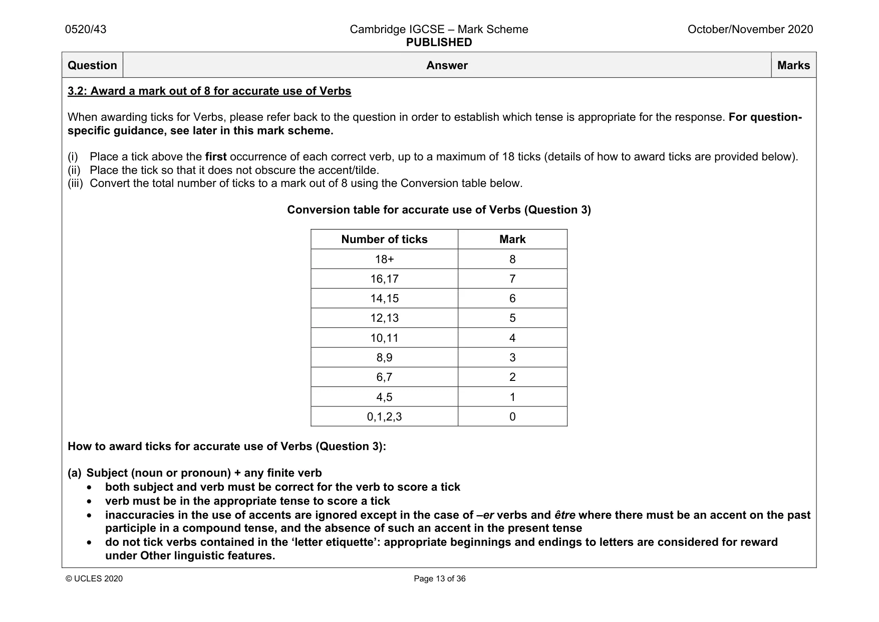 Mark scheme, page 13 of 36