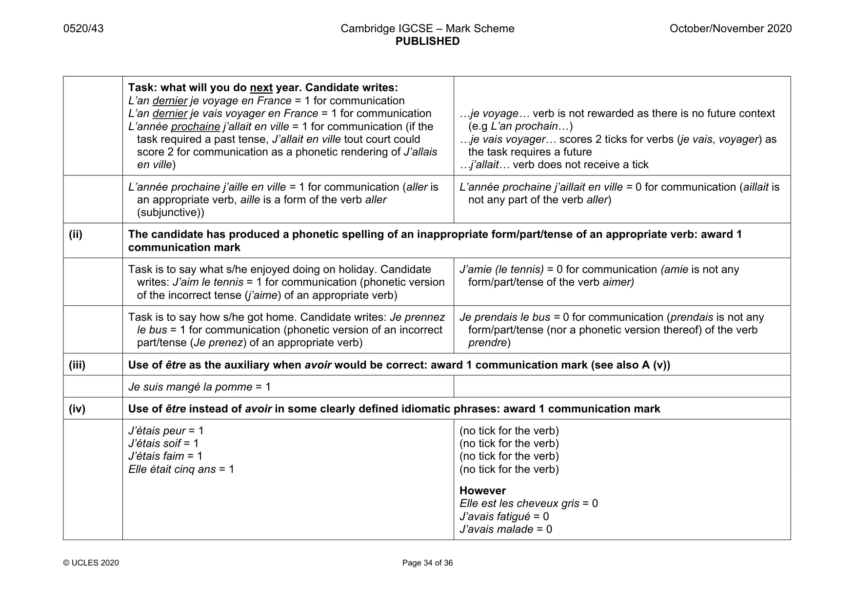 Mark scheme, page 34 of 36
