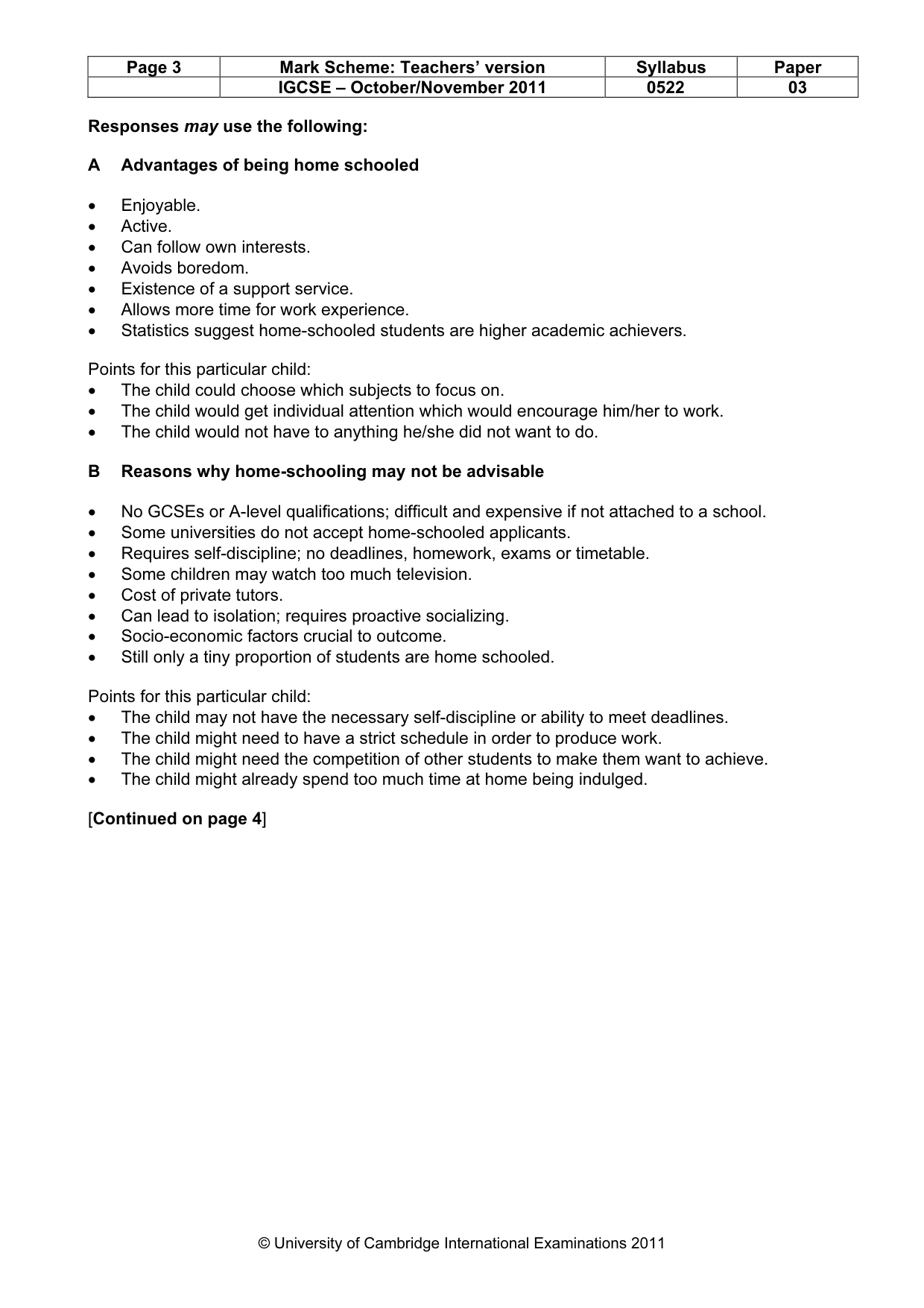 Mark scheme, page 3 of 10