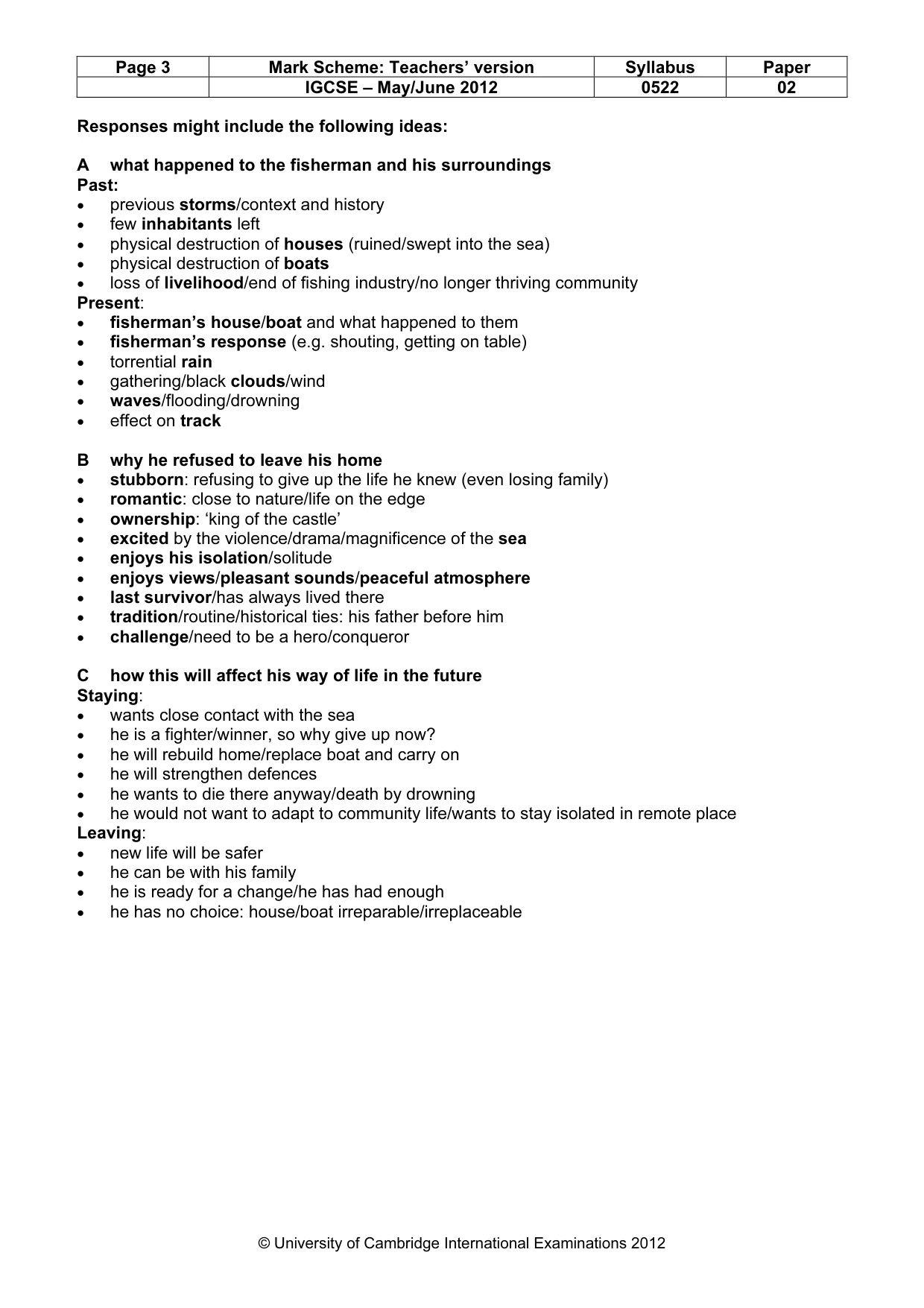 Mark scheme, page 3 of 10