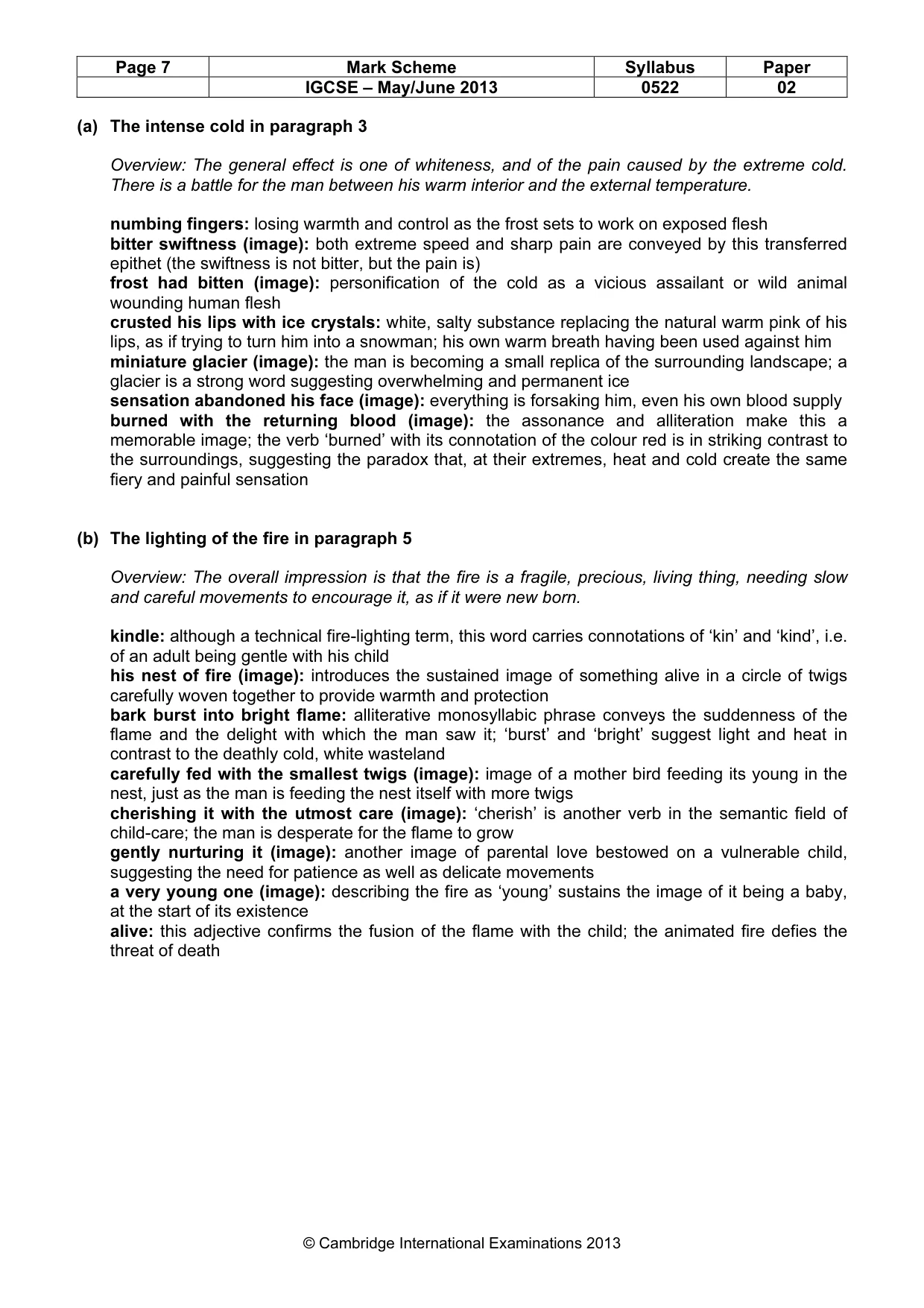 Mark scheme, page 7 of 11
