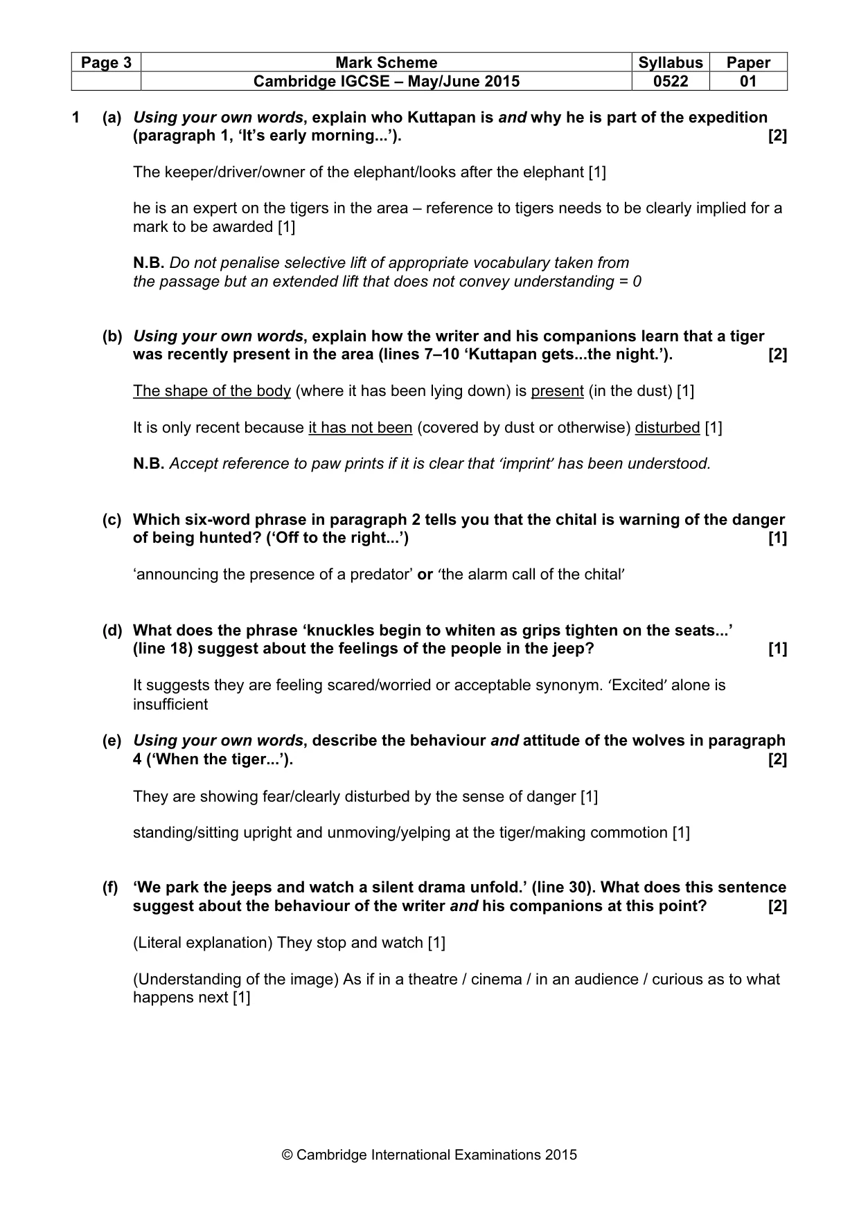 Mark scheme, page 3 of 10