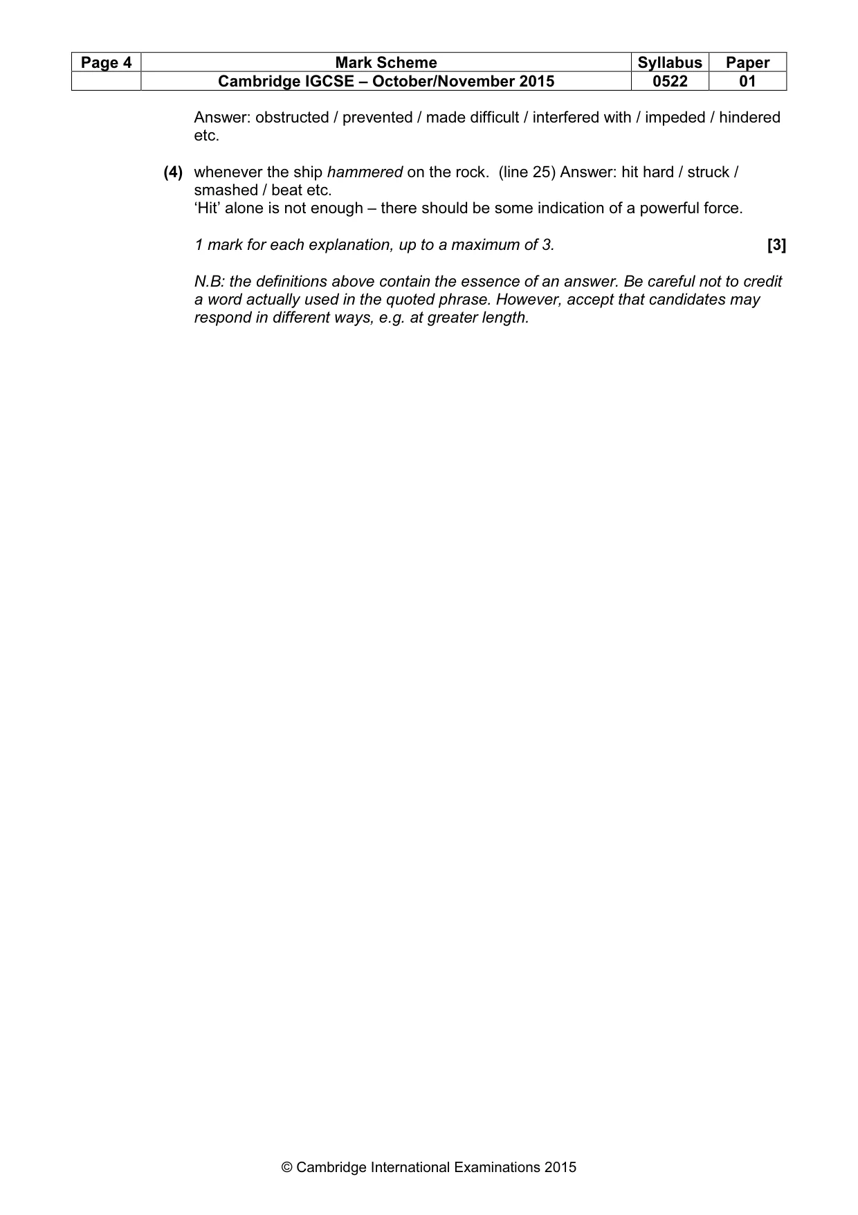 Mark scheme, page 4 of 12