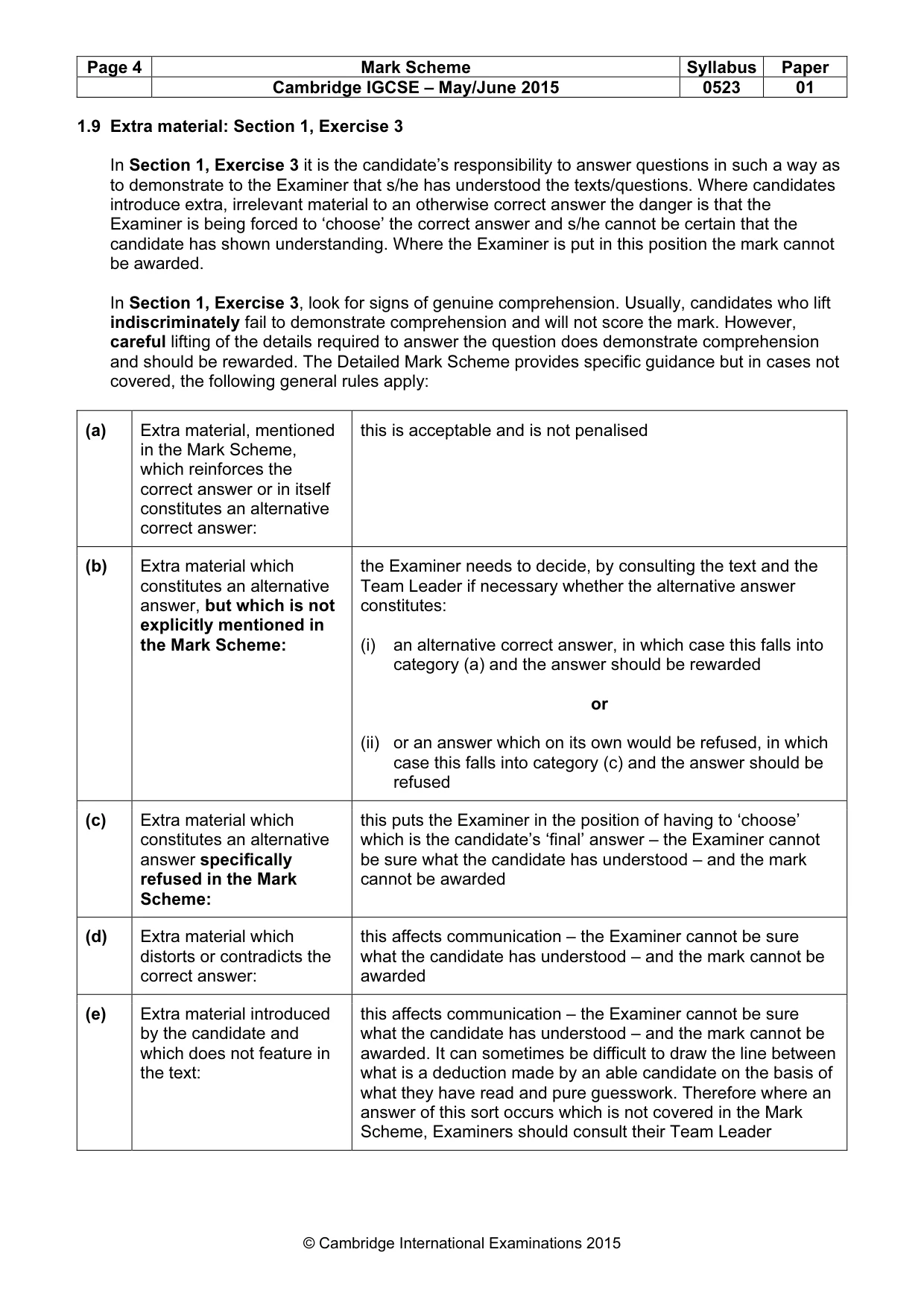 Mark scheme, page 4 of 12