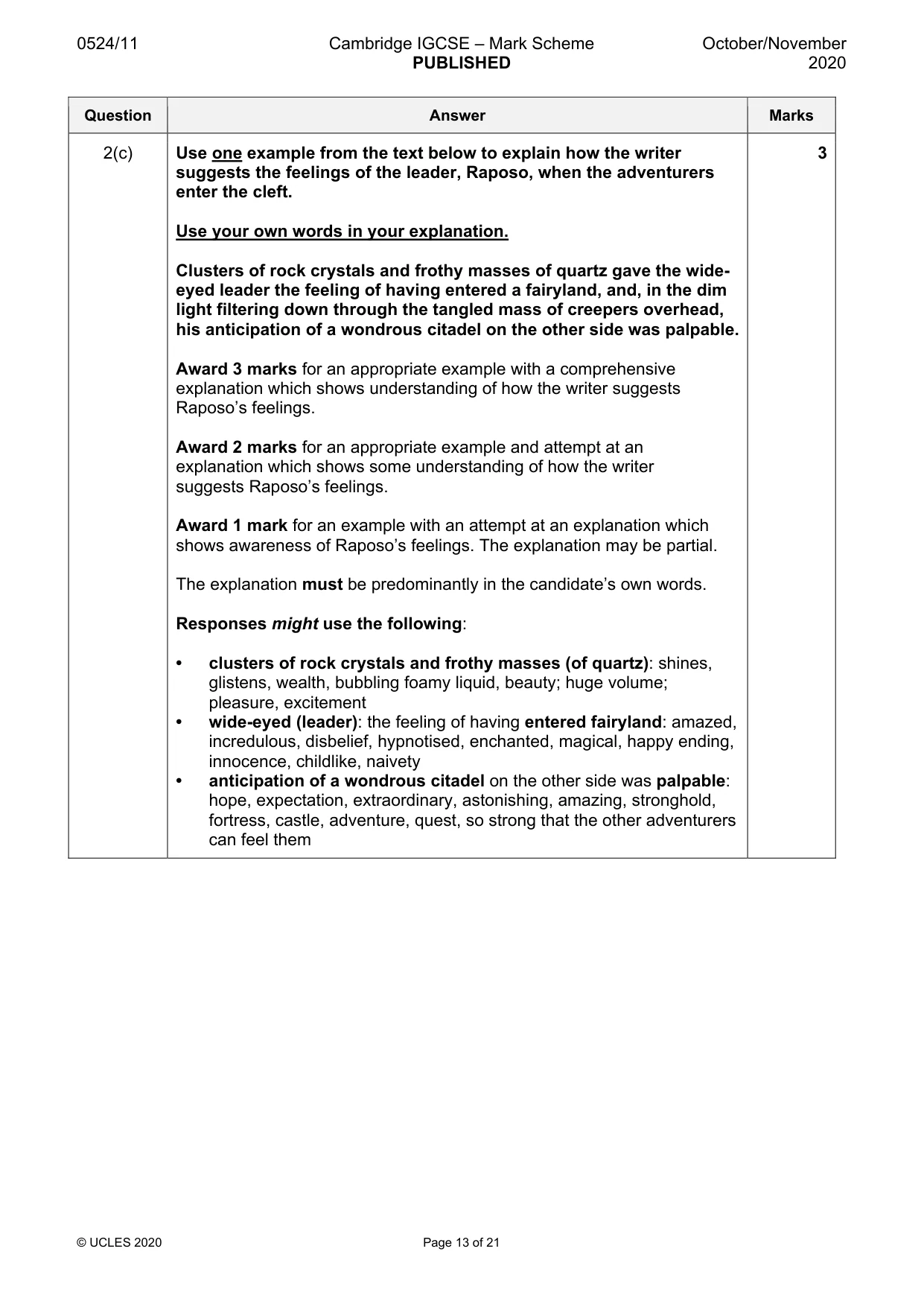 Mark scheme, page 13 of 21