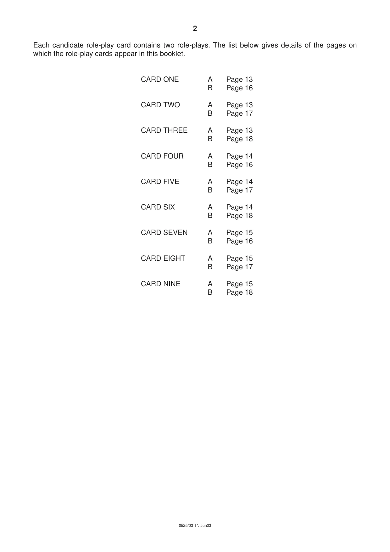 Cambridge IGCSE German - Foreign Language 0525 2003 May/June Paper 3 · Variant 1 question paper, page 2 of 20