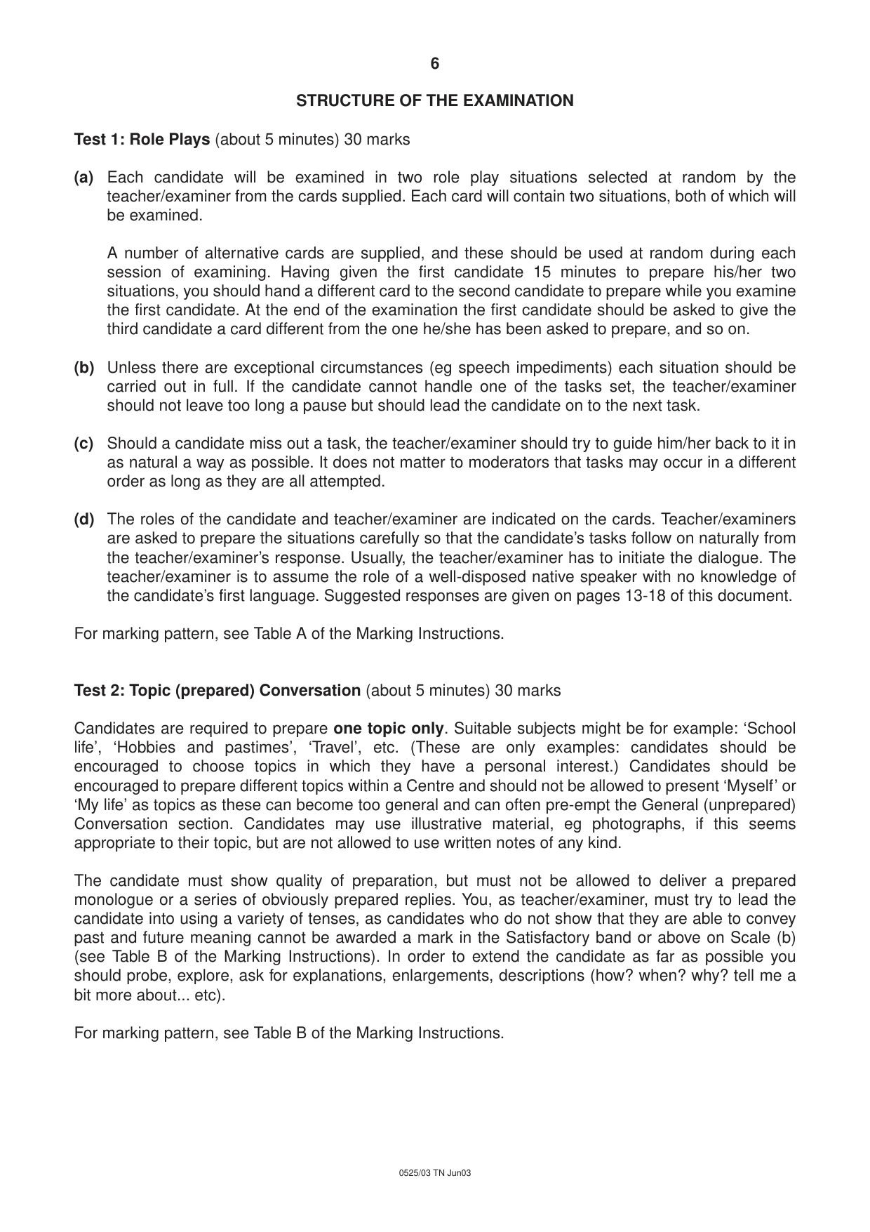 Cambridge IGCSE German - Foreign Language 0525 2003 May/June Paper 3 · Variant 1 question paper, page 6 of 20