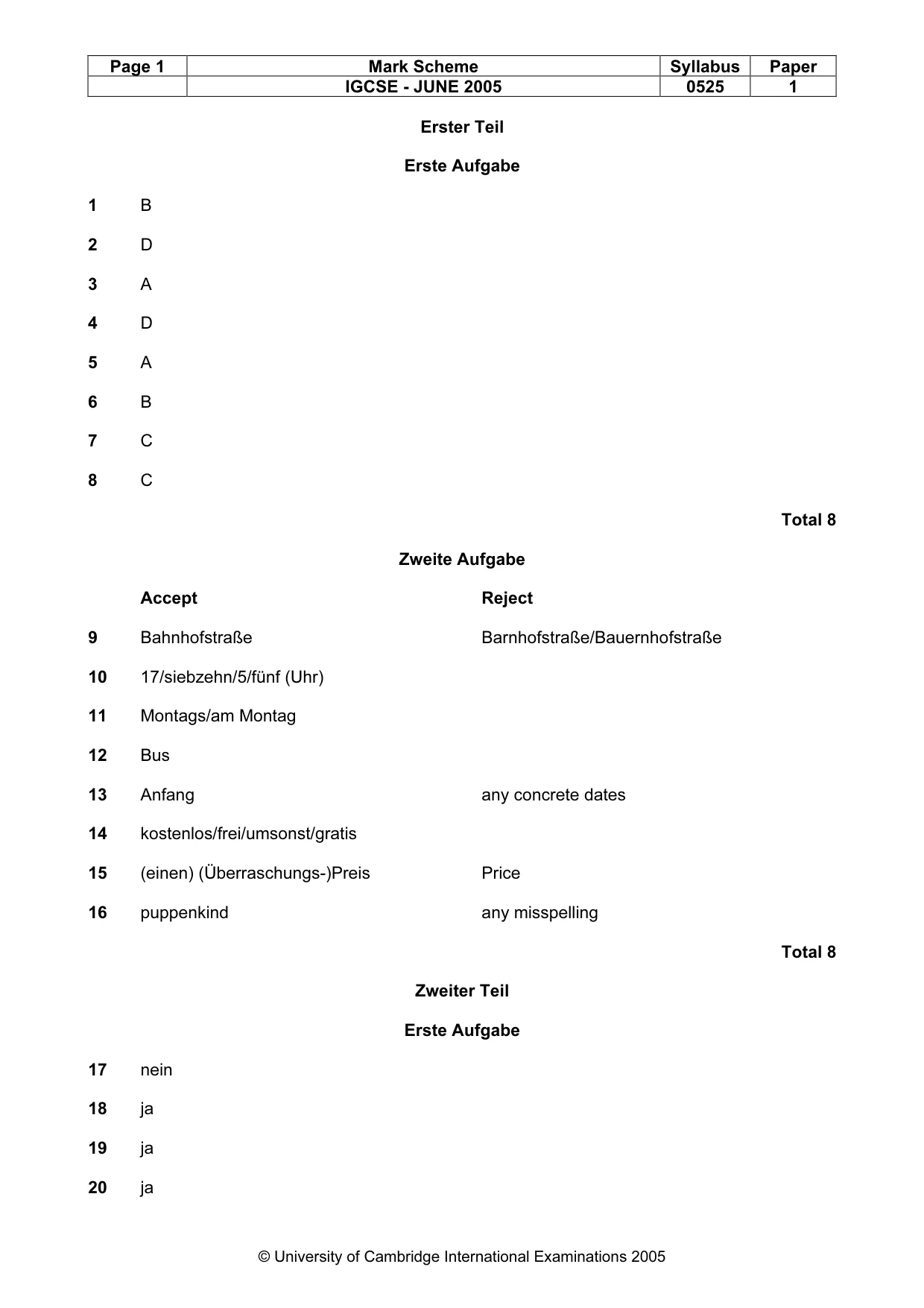 Mark scheme, page 4 of 6