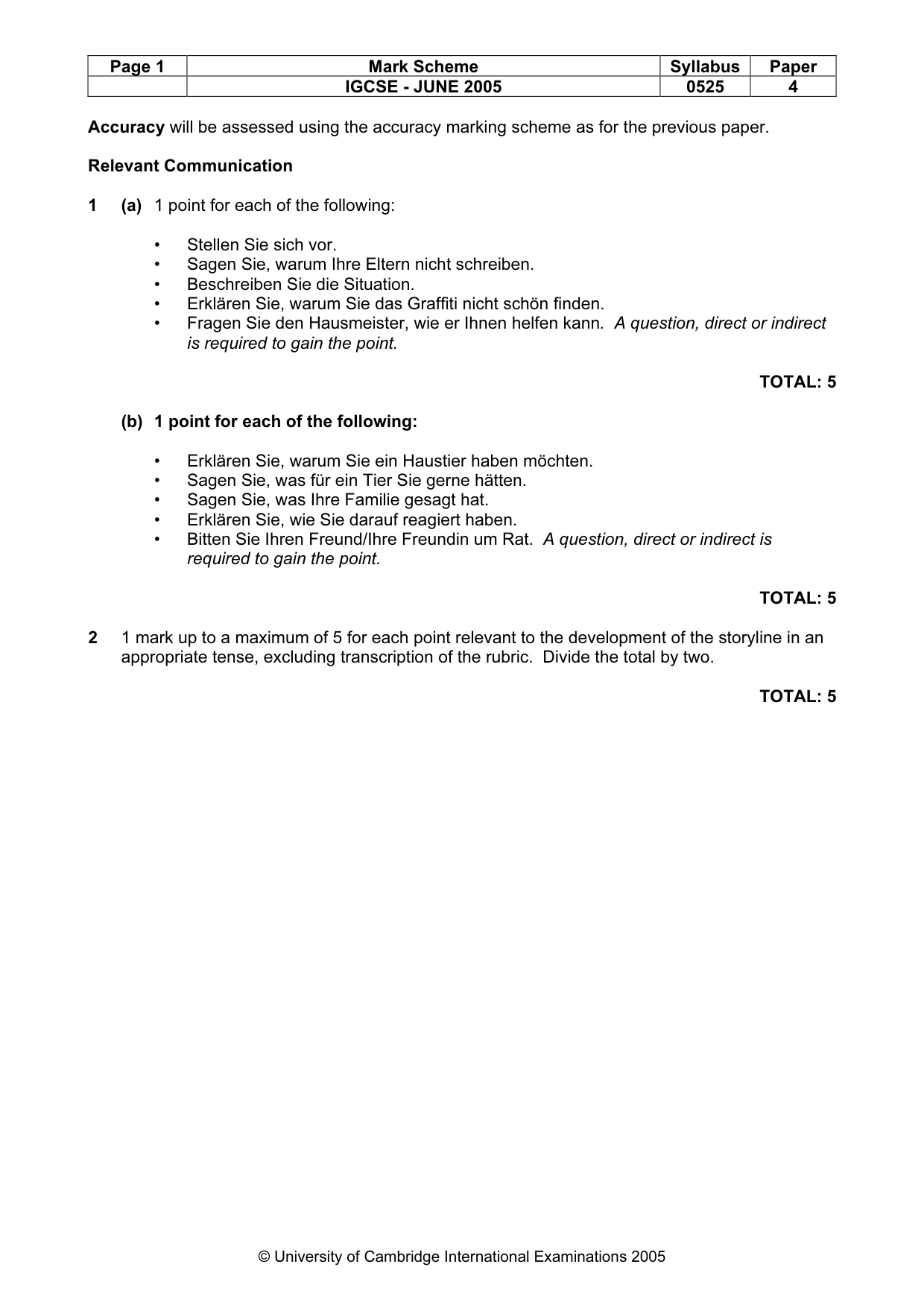 Mark scheme, page 4 of 14