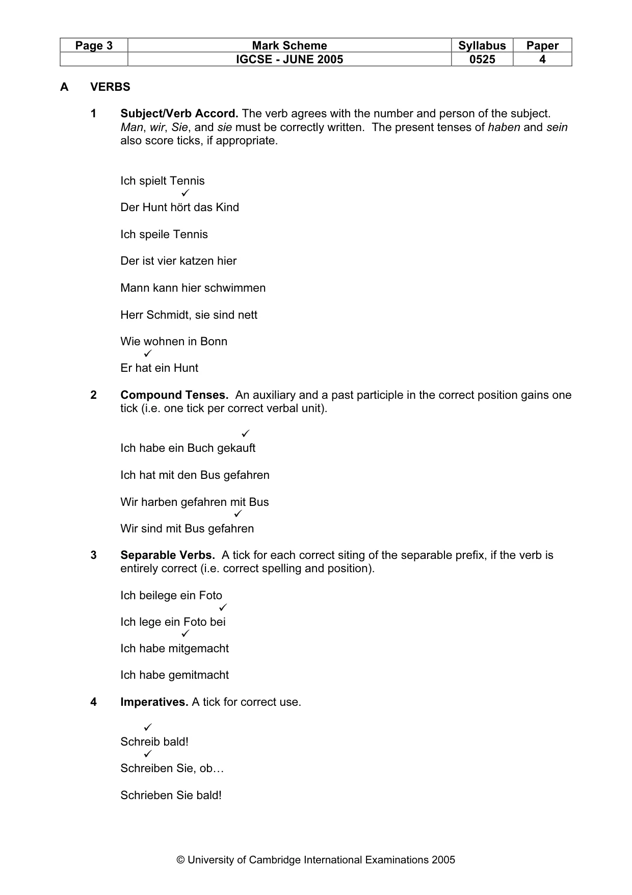 Mark scheme, page 6 of 14