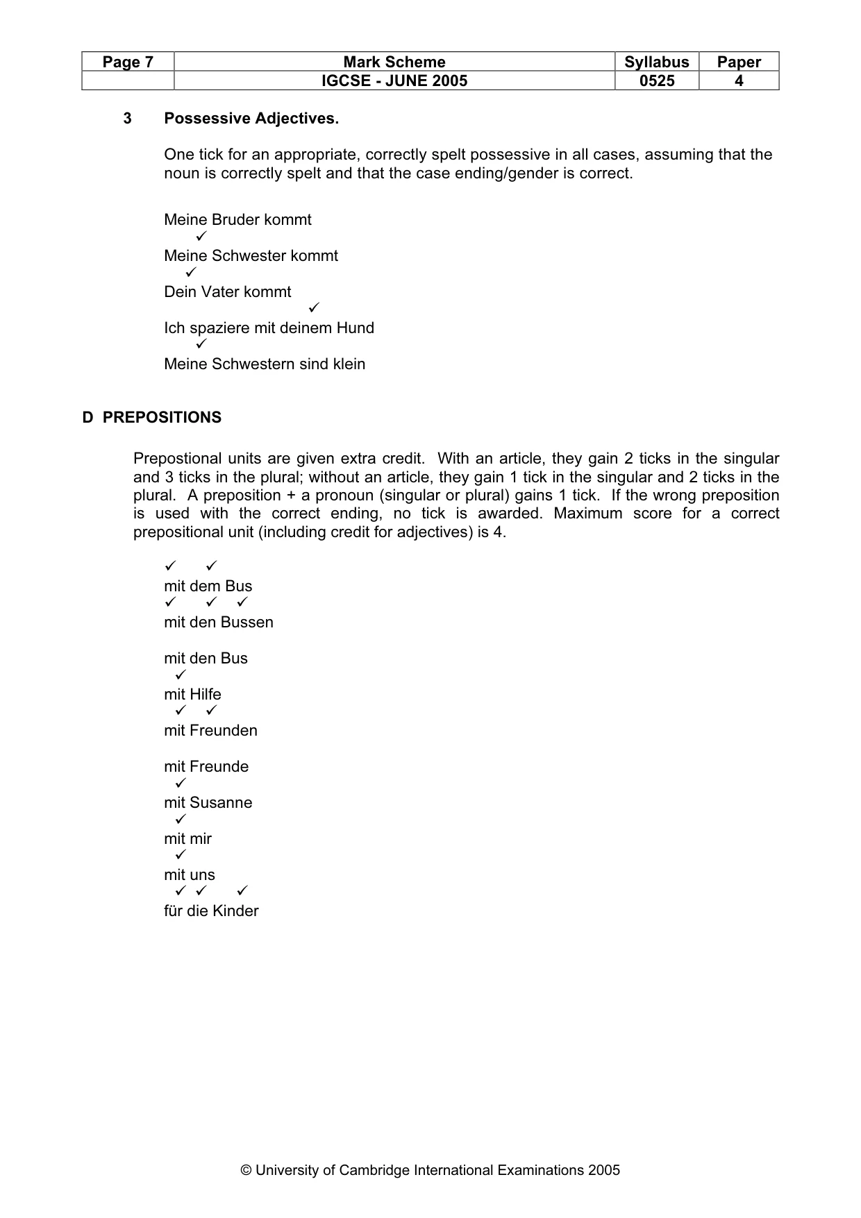 Mark scheme, page 10 of 14