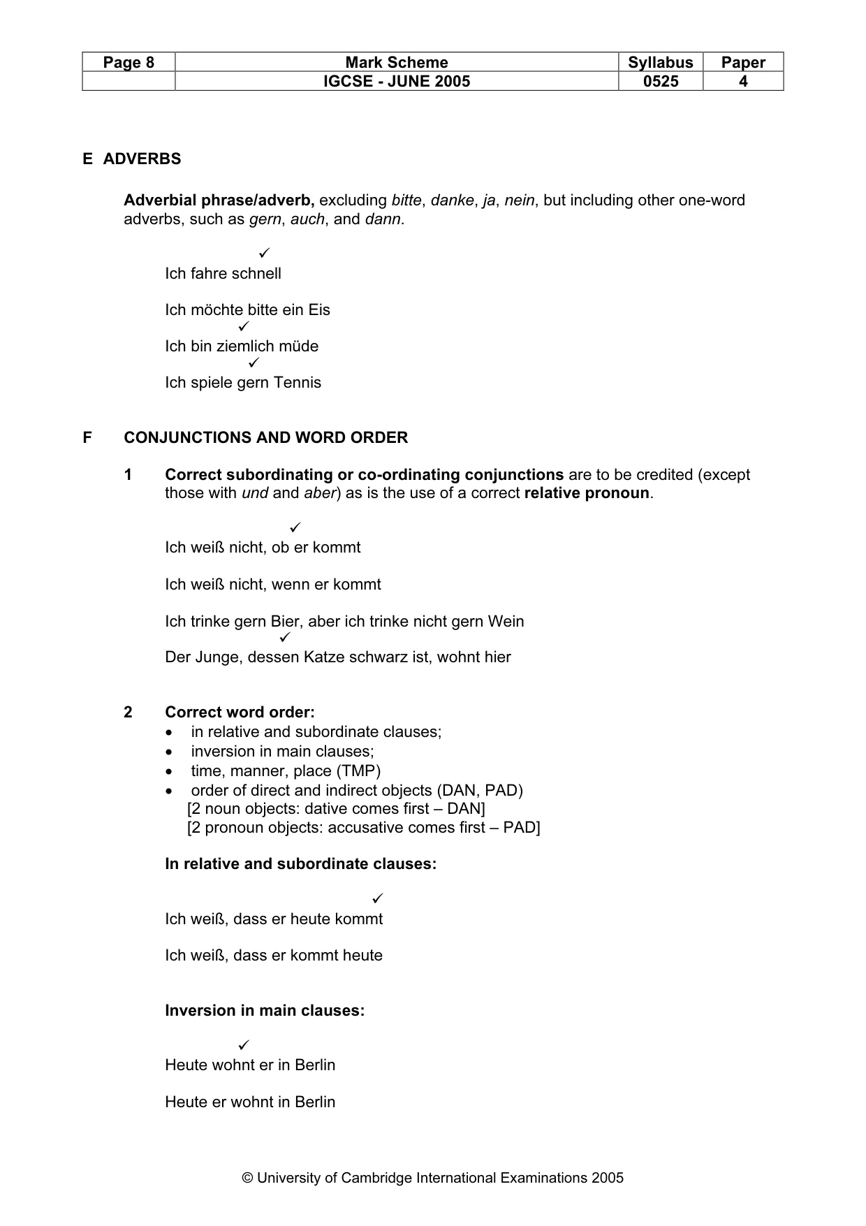 Mark scheme, page 11 of 14