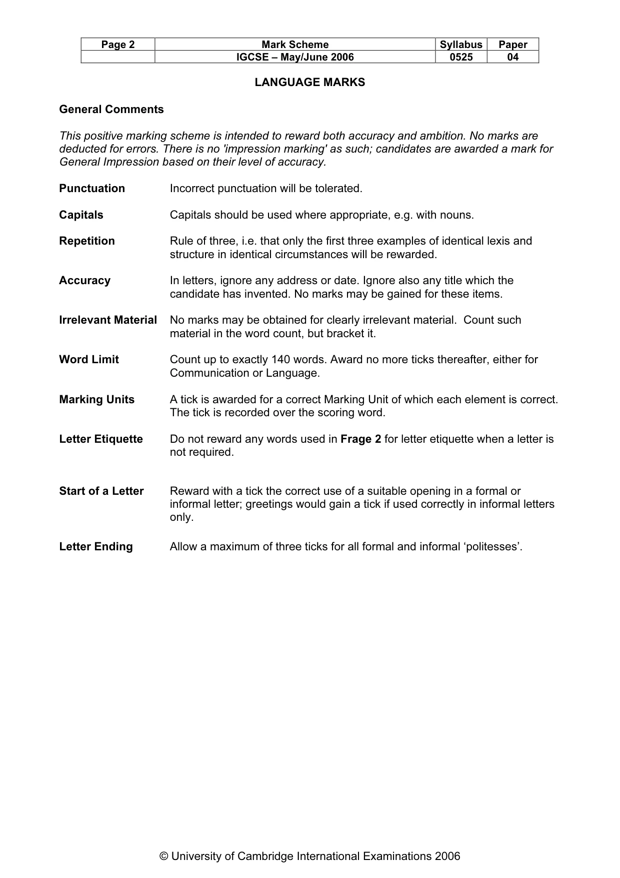 Mark scheme, page 3 of 12