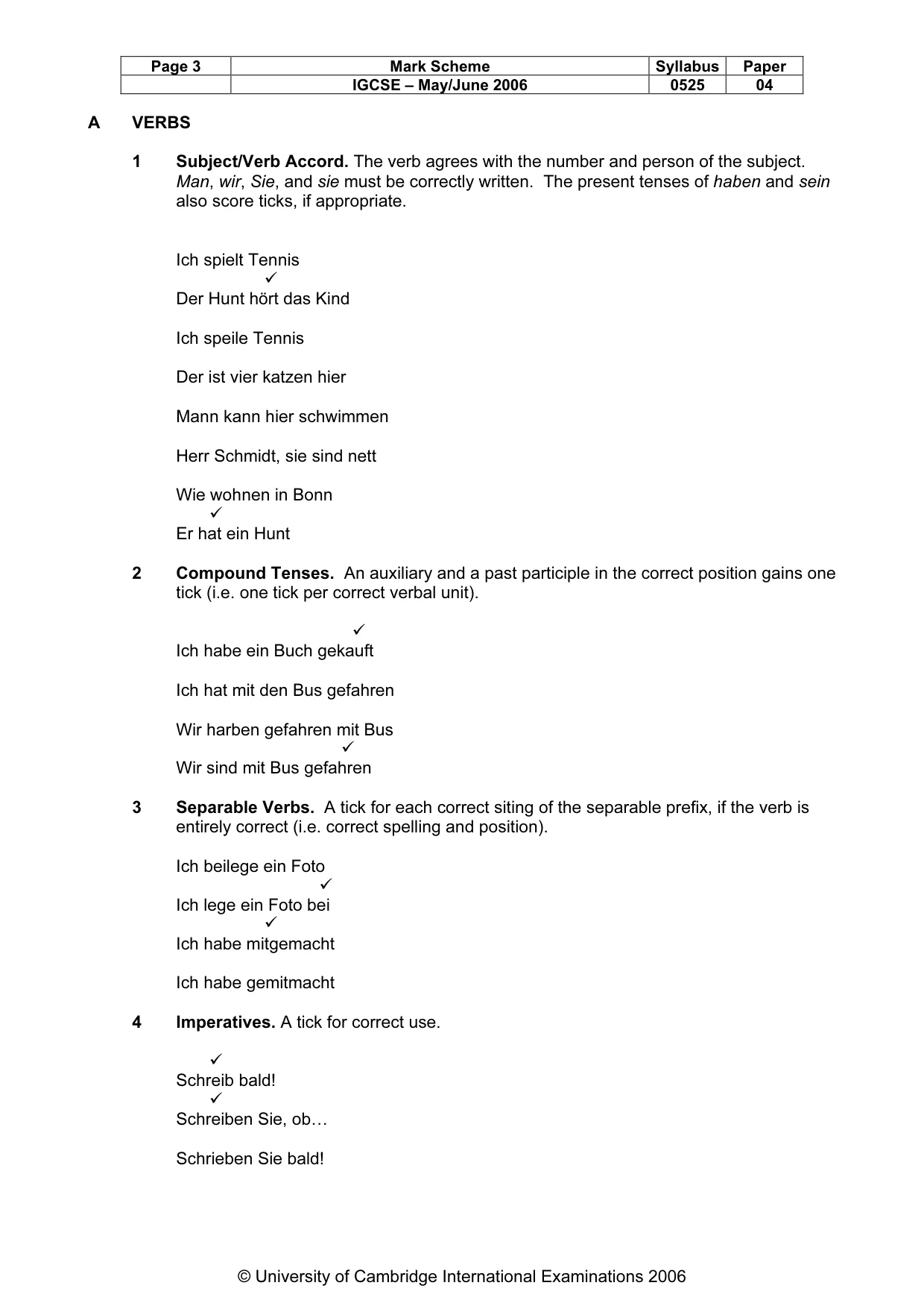 Mark scheme, page 4 of 12