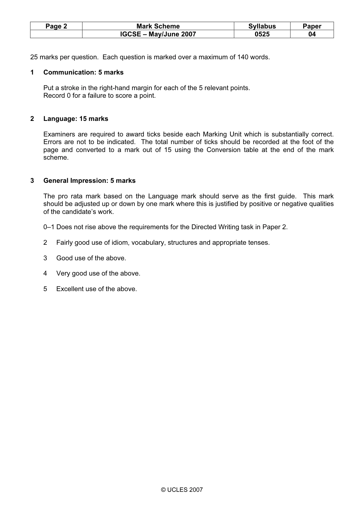 Mark scheme, page 2 of 13