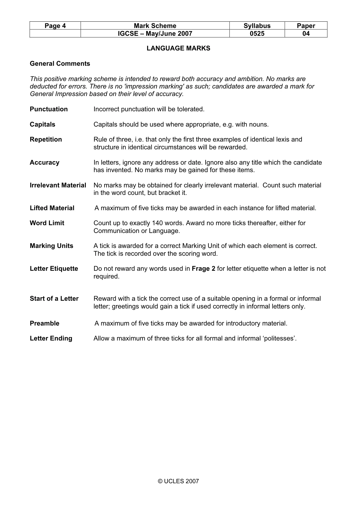 Mark scheme, page 4 of 13