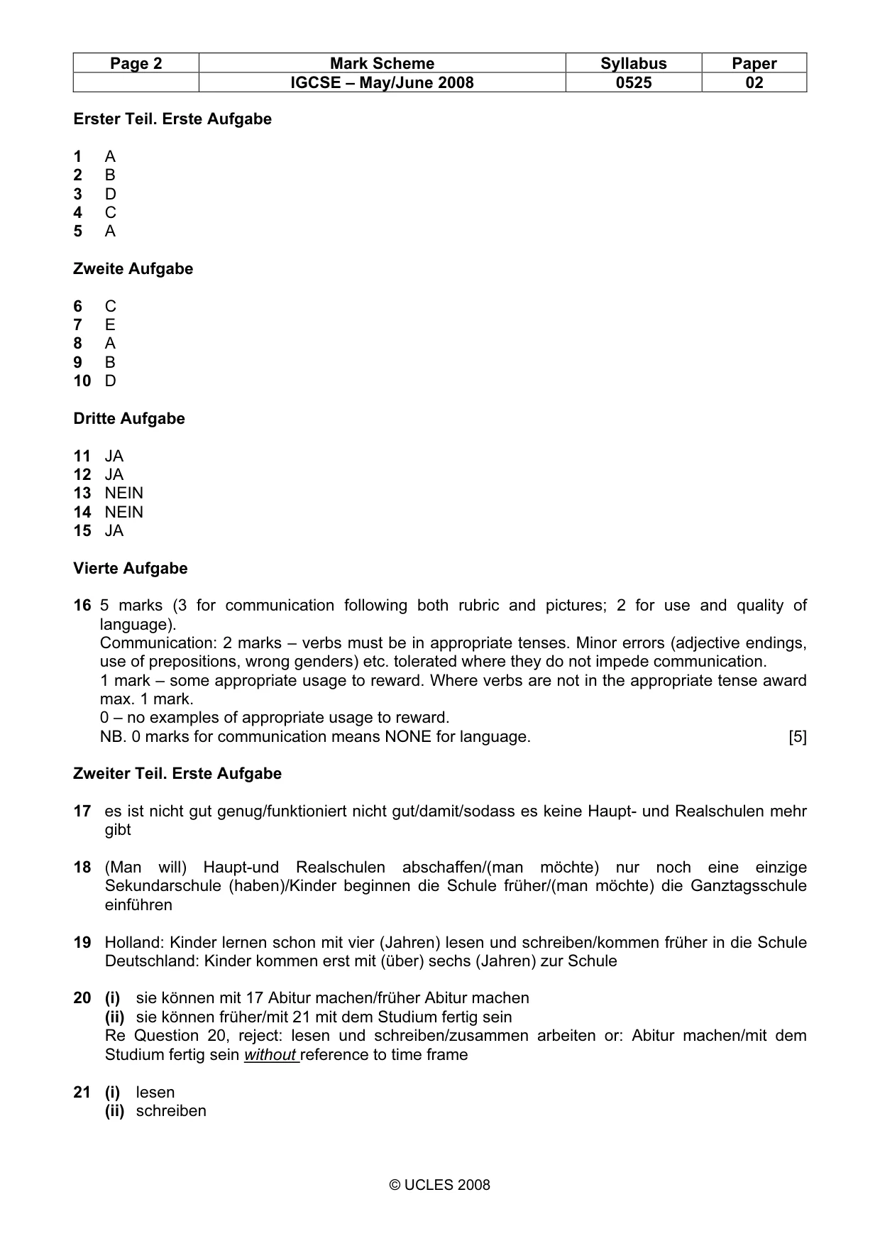 Mark scheme, page 2 of 10