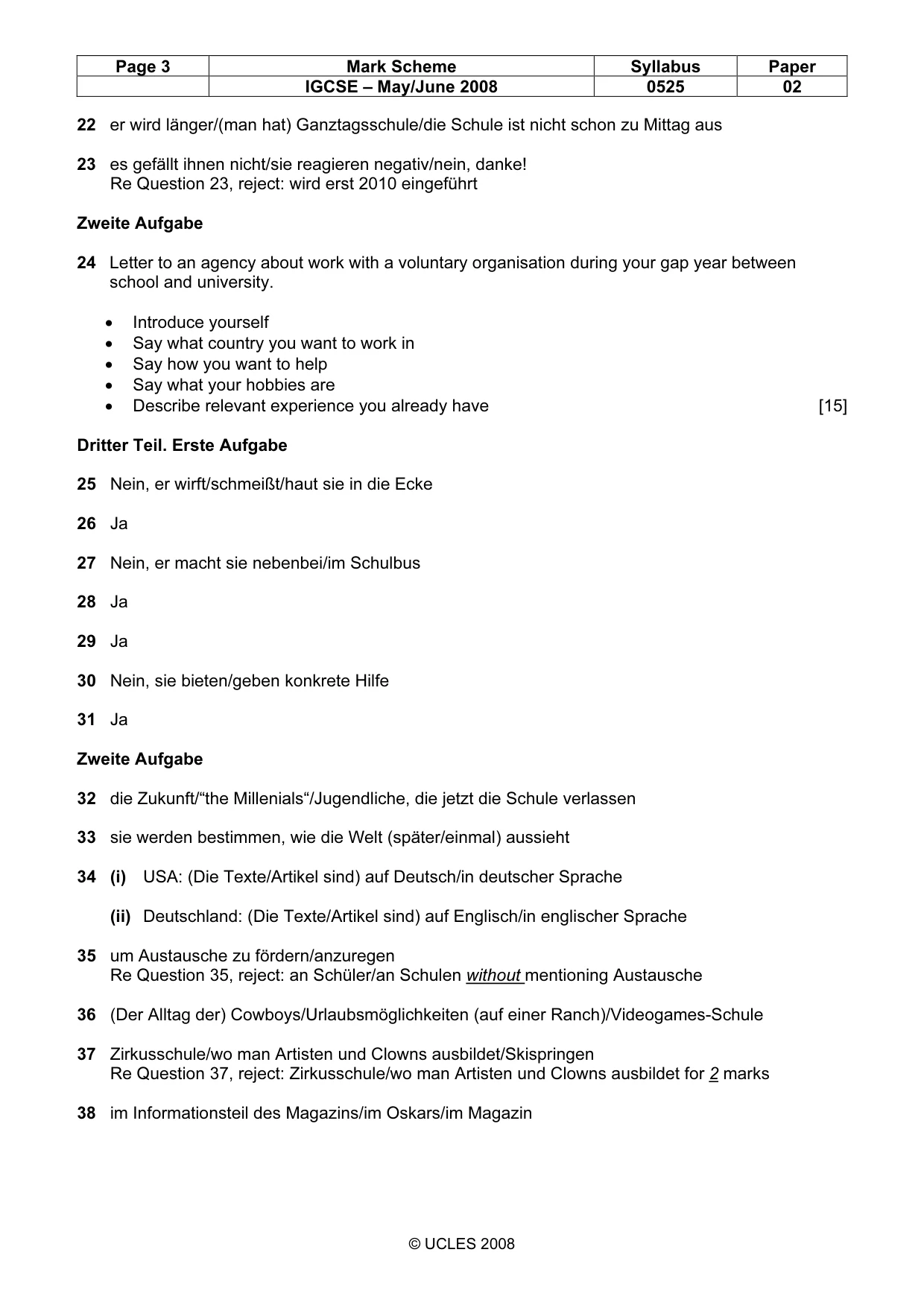 Mark scheme, page 3 of 10