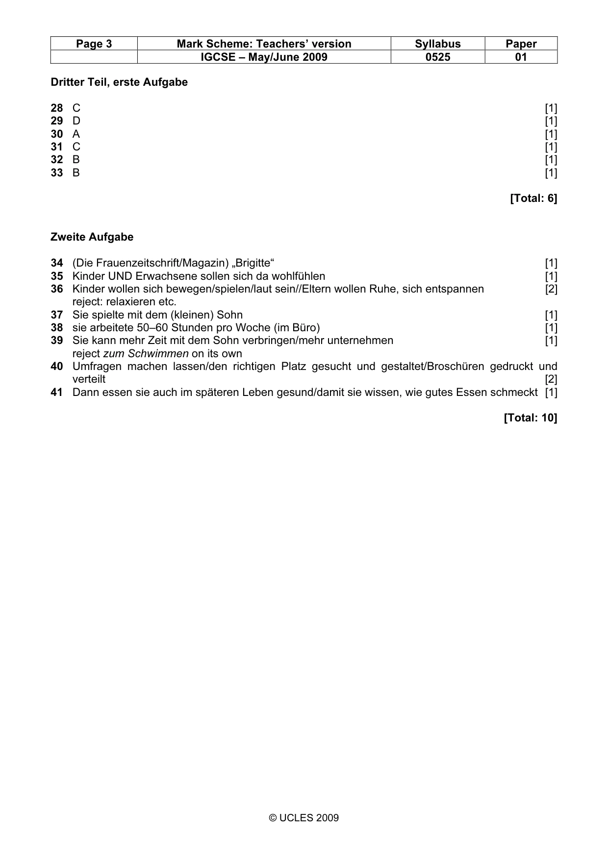Mark scheme, page 3 of 11