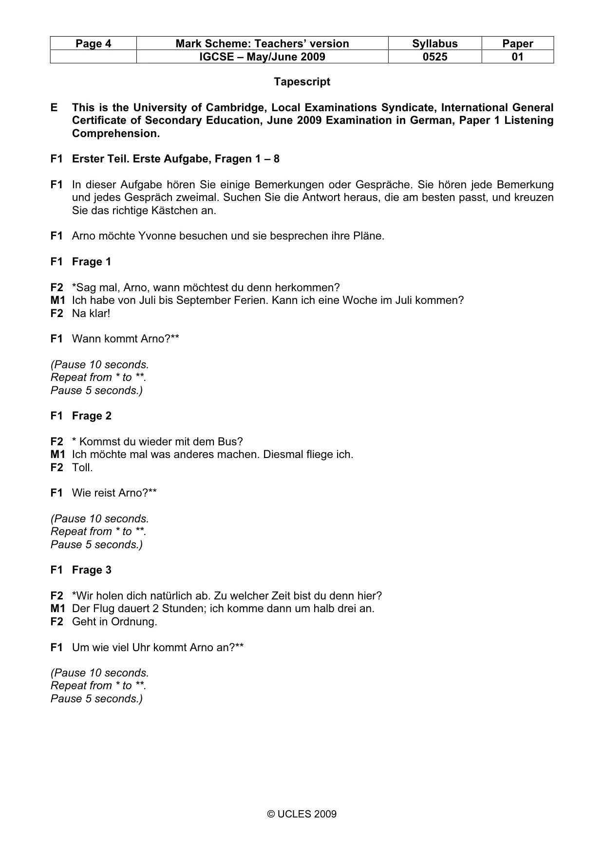 Mark scheme, page 4 of 11