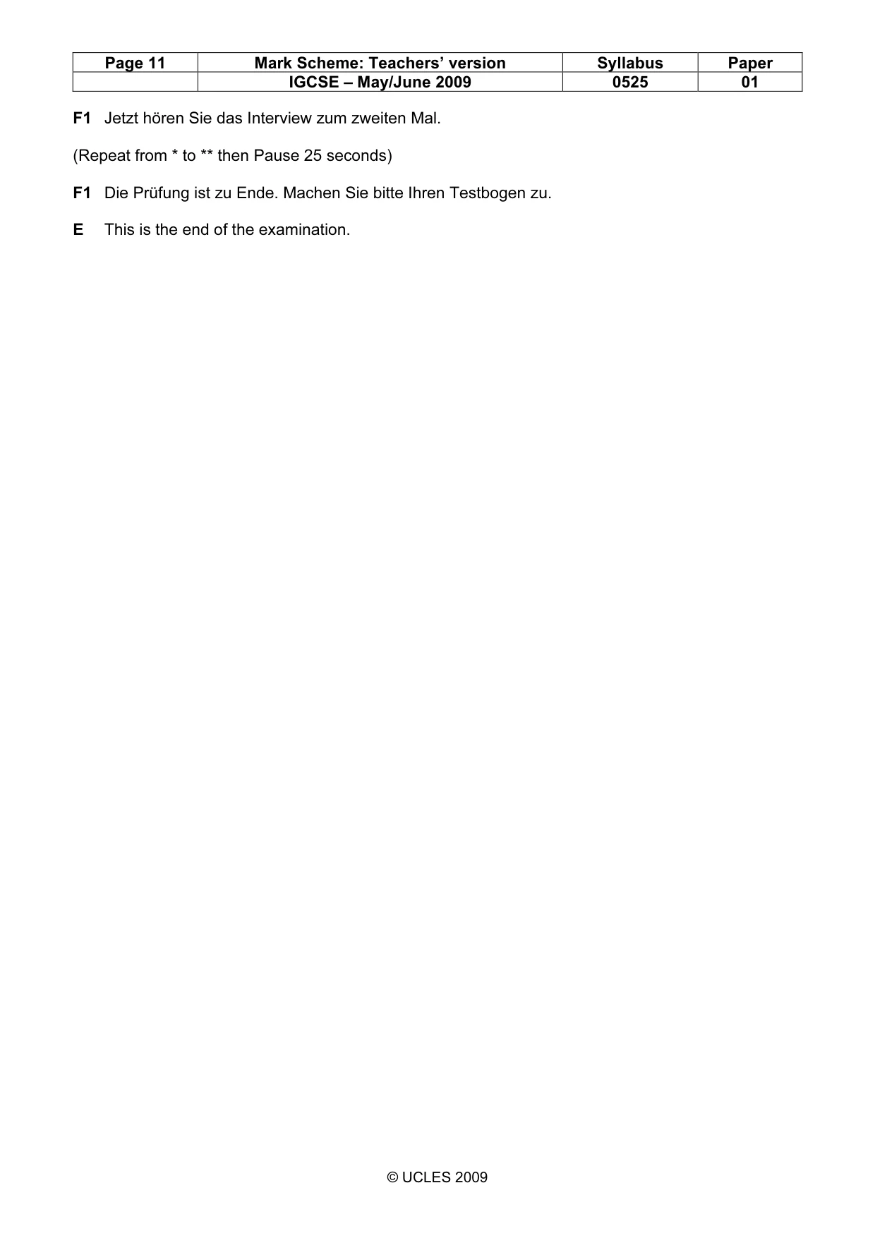 Mark scheme, page 11 of 11