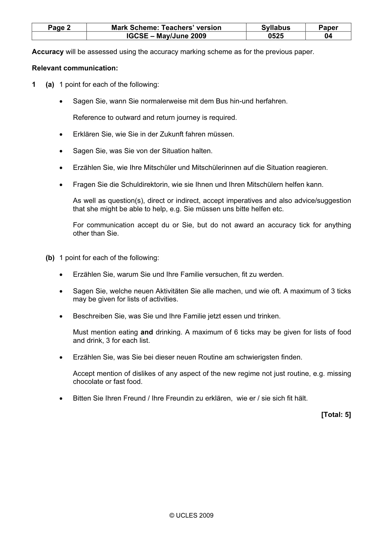 Mark scheme, page 2 of 11